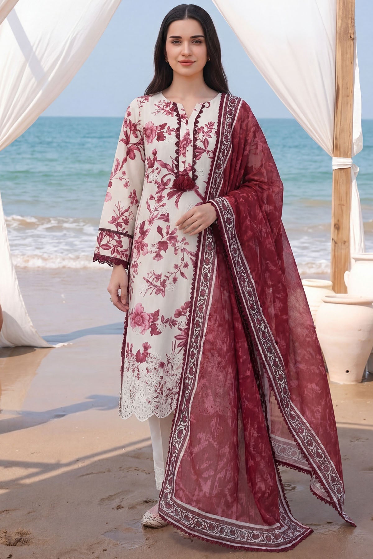 6007-ZURI EMBROIDERED LAWN UNSTITCHED