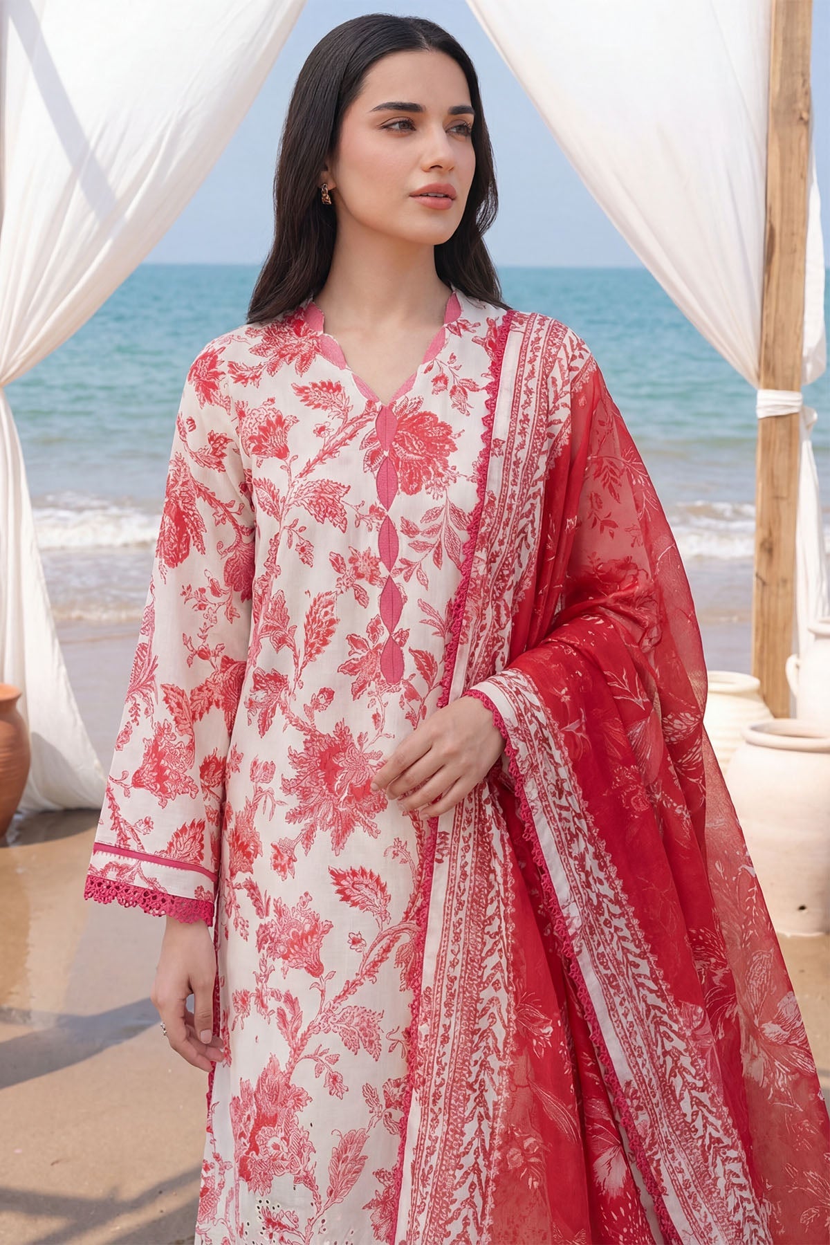 6008-SABLE EMBROIDERED LAWN UNSTITCHED