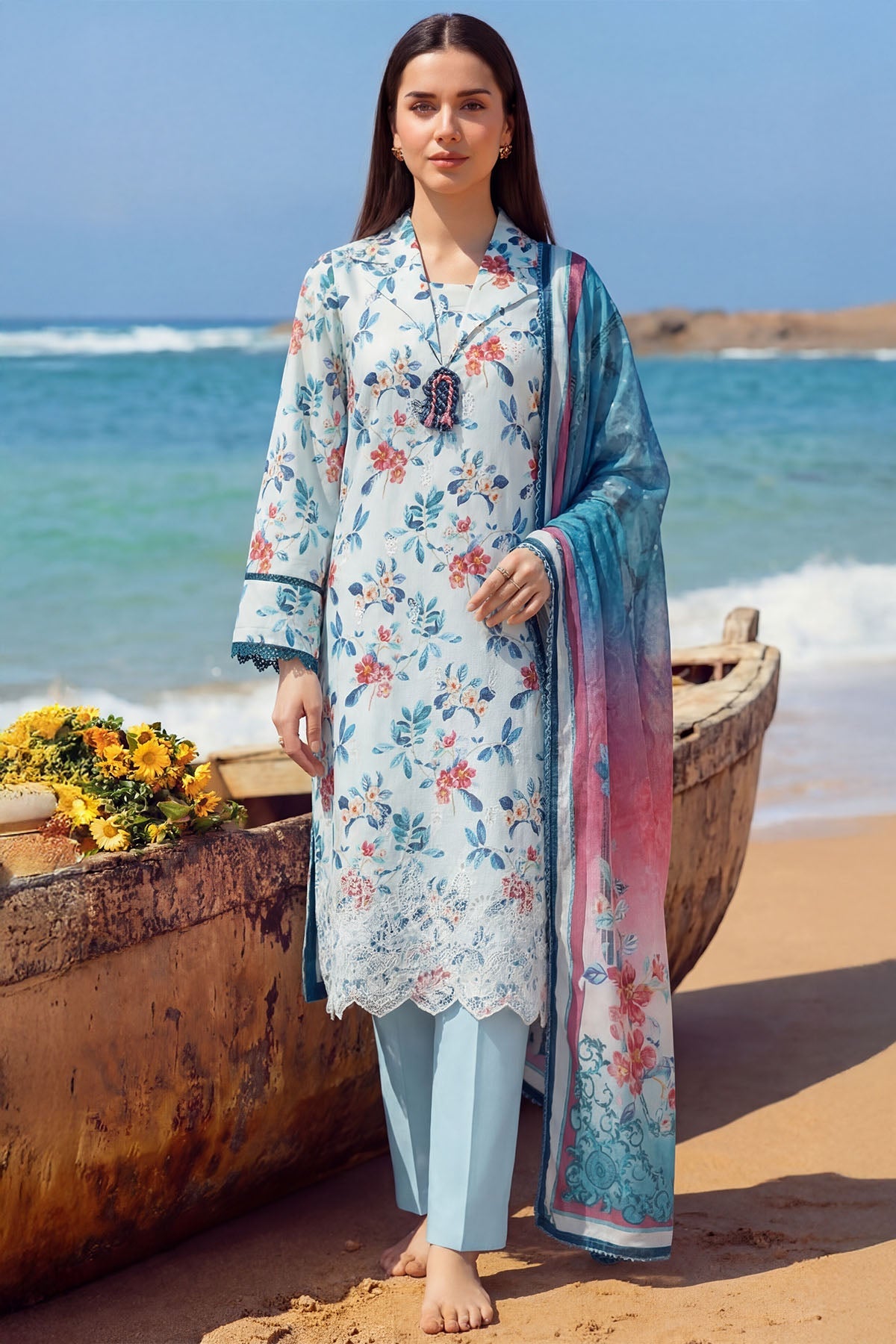 6009-LUNA EMBROIDERED LAWN UNSTITCHED