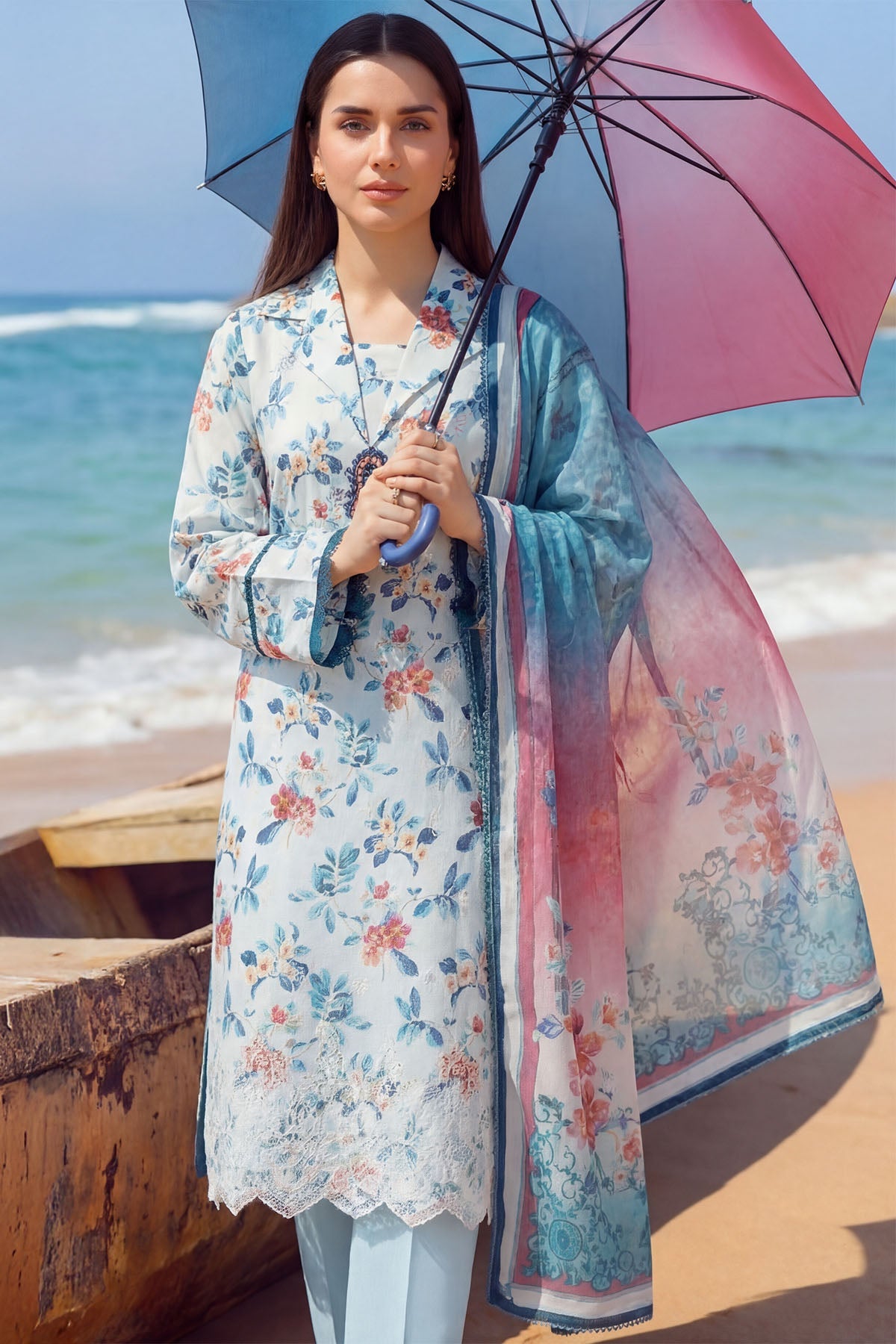 6009-LUNA EMBROIDERED LAWN UNSTITCHED