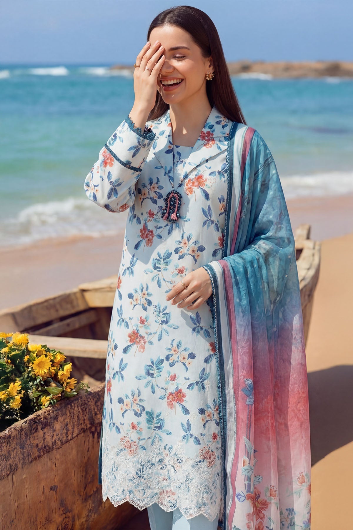 6009-LUNA EMBROIDERED LAWN UNSTITCHED