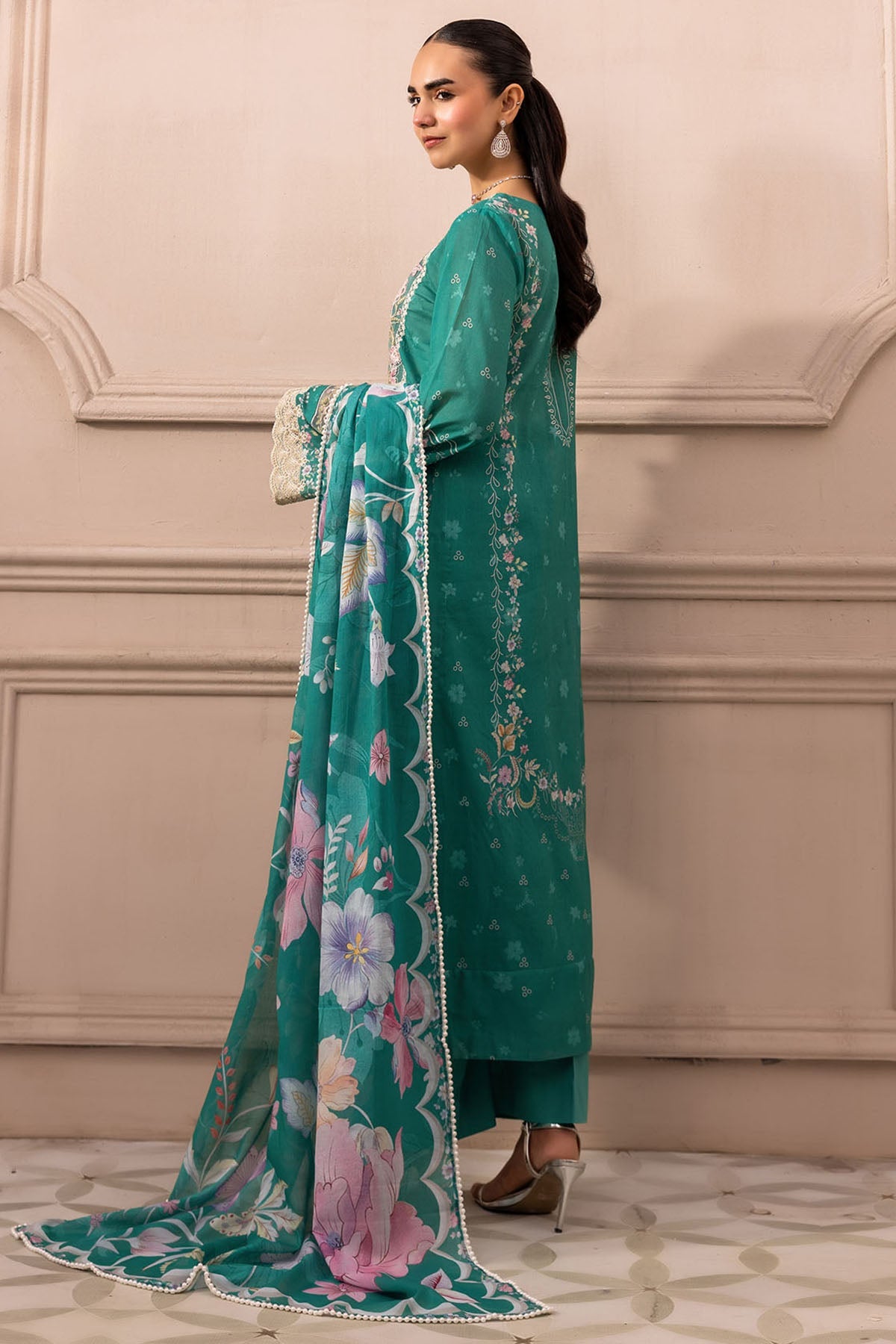 6011-MOONLIT EMBROIDERED LAWN STITCHED