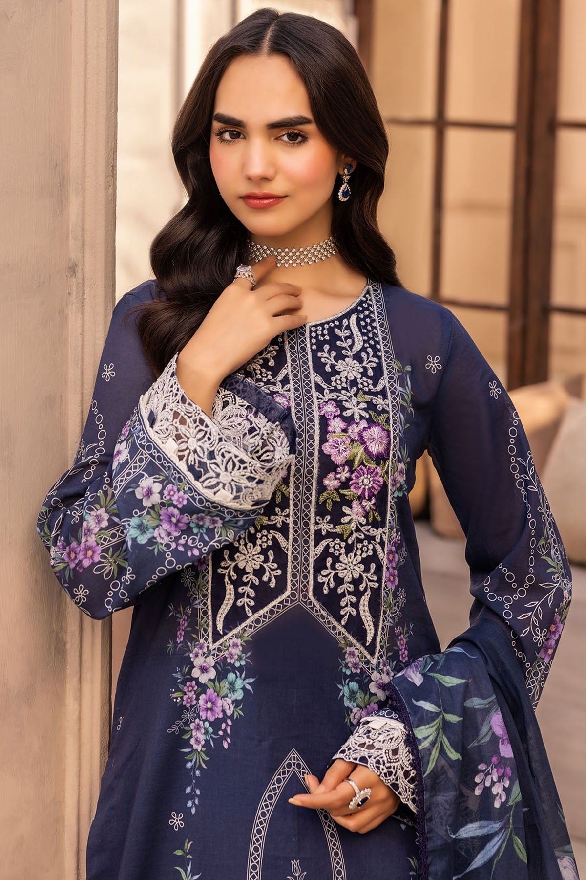 6015-BARELLE EMBROIDERED LAWN UNSTITCHED