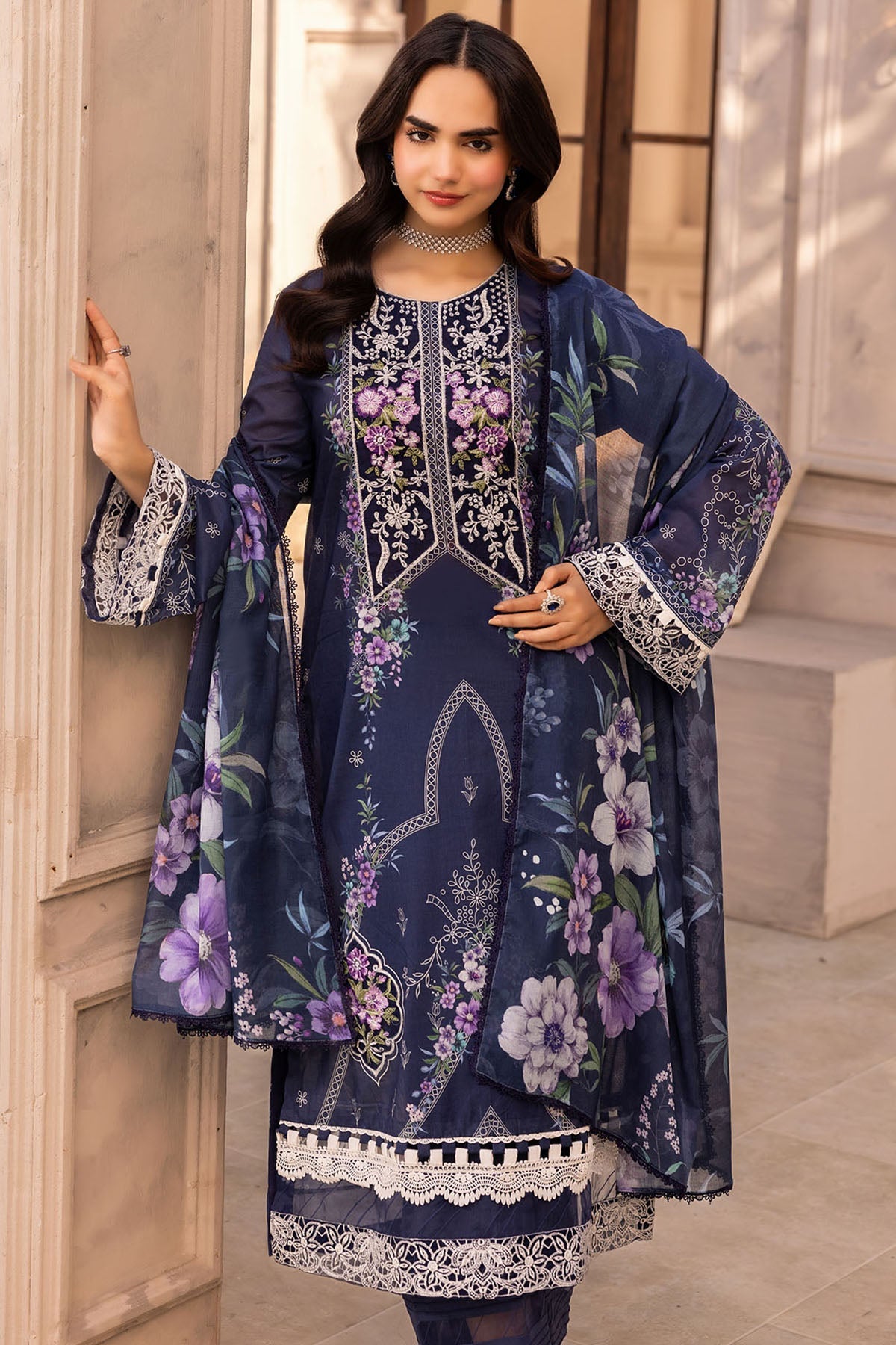 6015-BARELLE EMBROIDERED LAWN UNSTITCHED