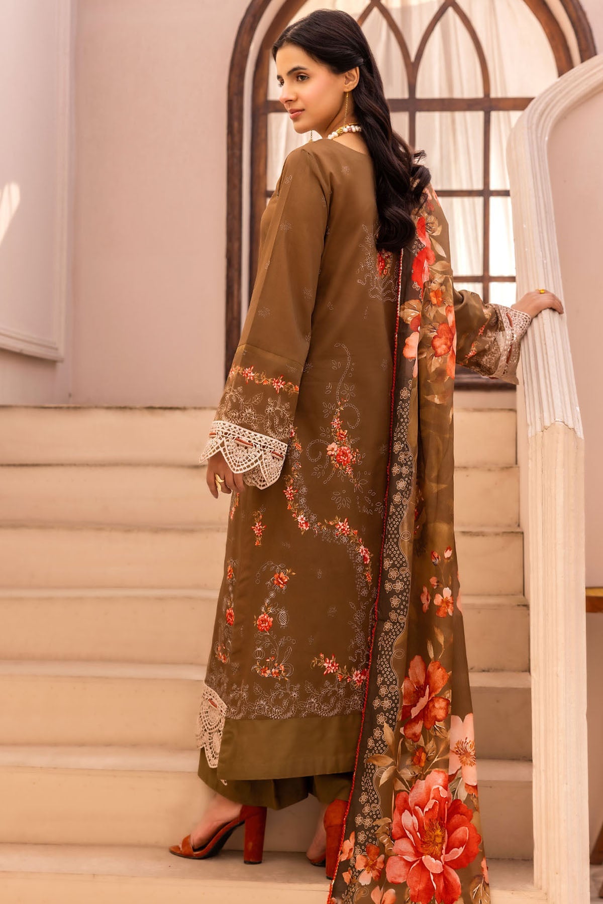 6019-SKY LINE EMBROIDERED LAWN STITCHED