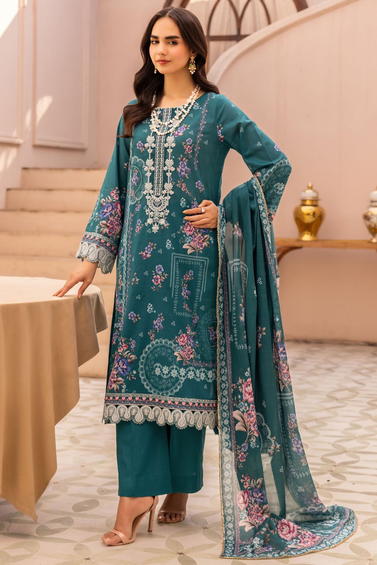 6020-WHISPER EMBROIDERED LAWN UNSTITCHED
