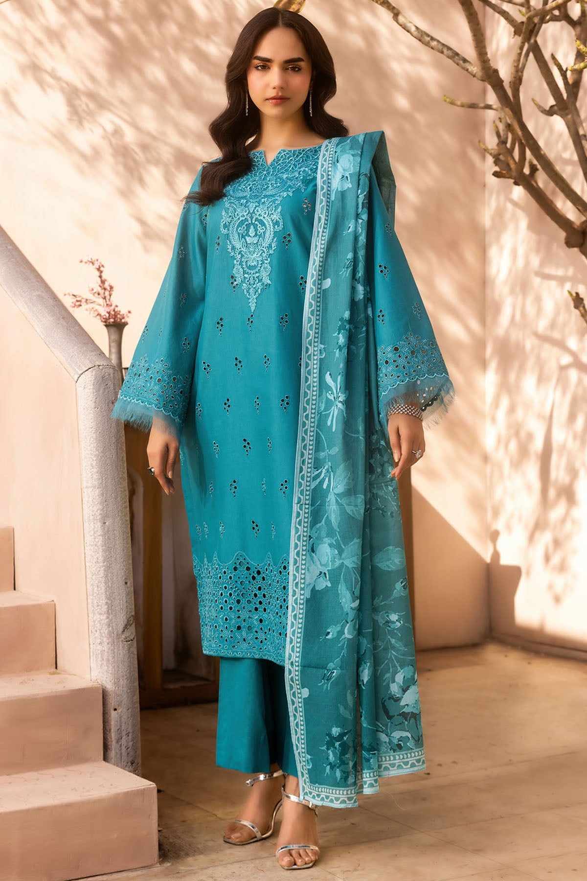 6035-IZYAN EMBROIDERED LAWN STITCHED