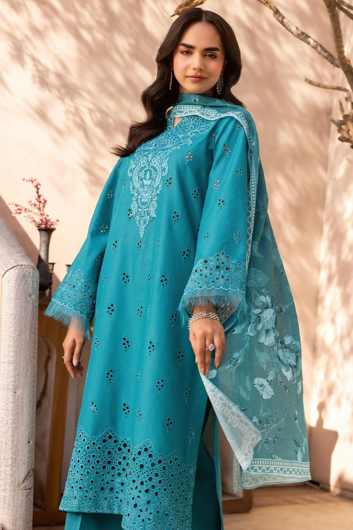 6035-IZYAN EMBROIDERED LAWN STITCHED