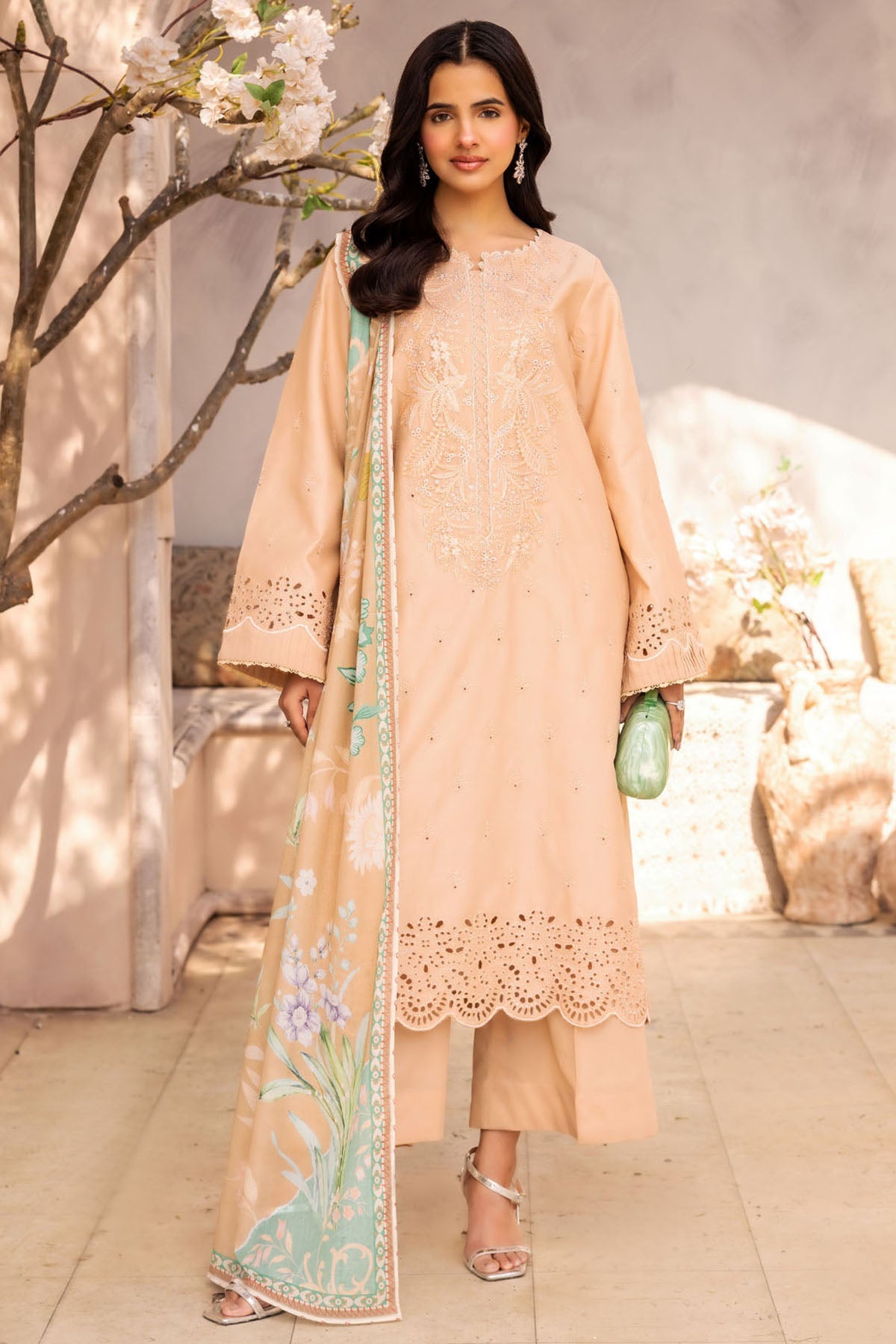 6036-HALA EMBROIDERED LAWN STITCHED