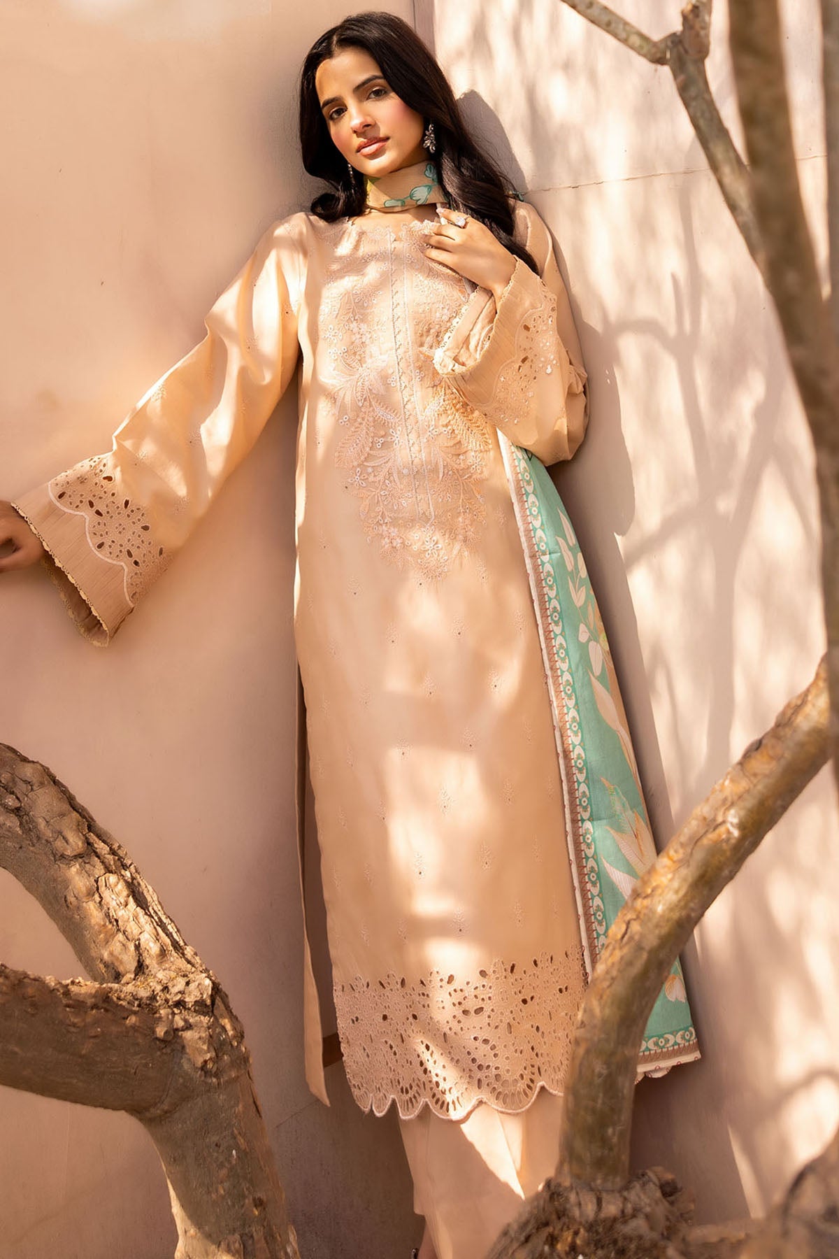 6036-HALA EMBROIDERED LAWN STITCHED