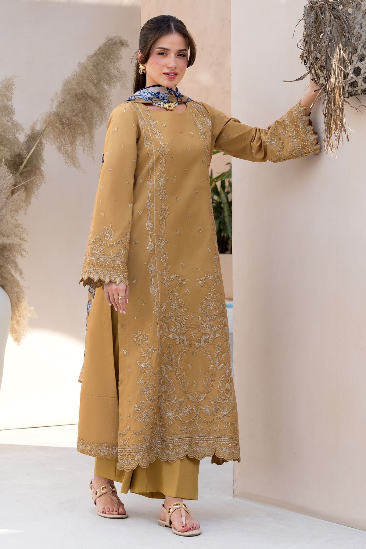 6061-FLORENCE EMBROIDERED LAWN STITCHED