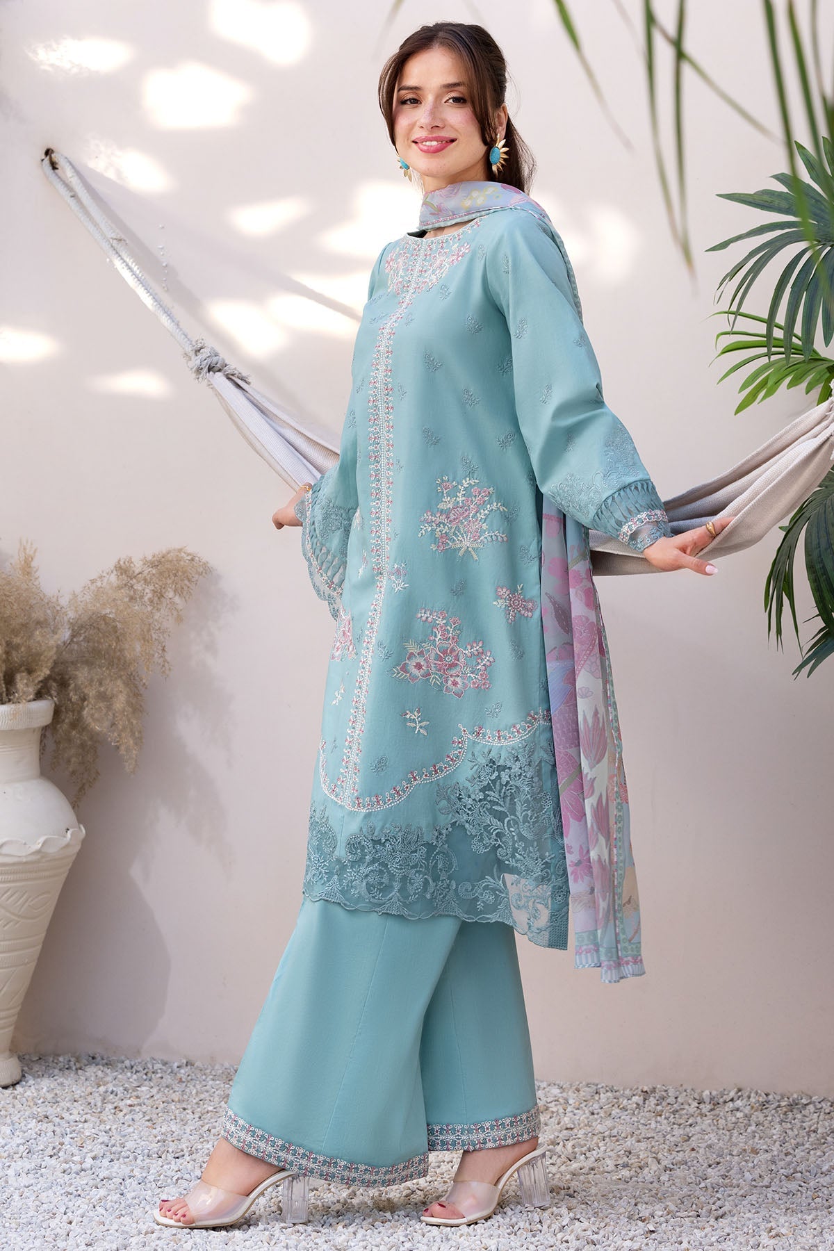 6065-ELOWYN EMBROIDERED LAWN STITCHED