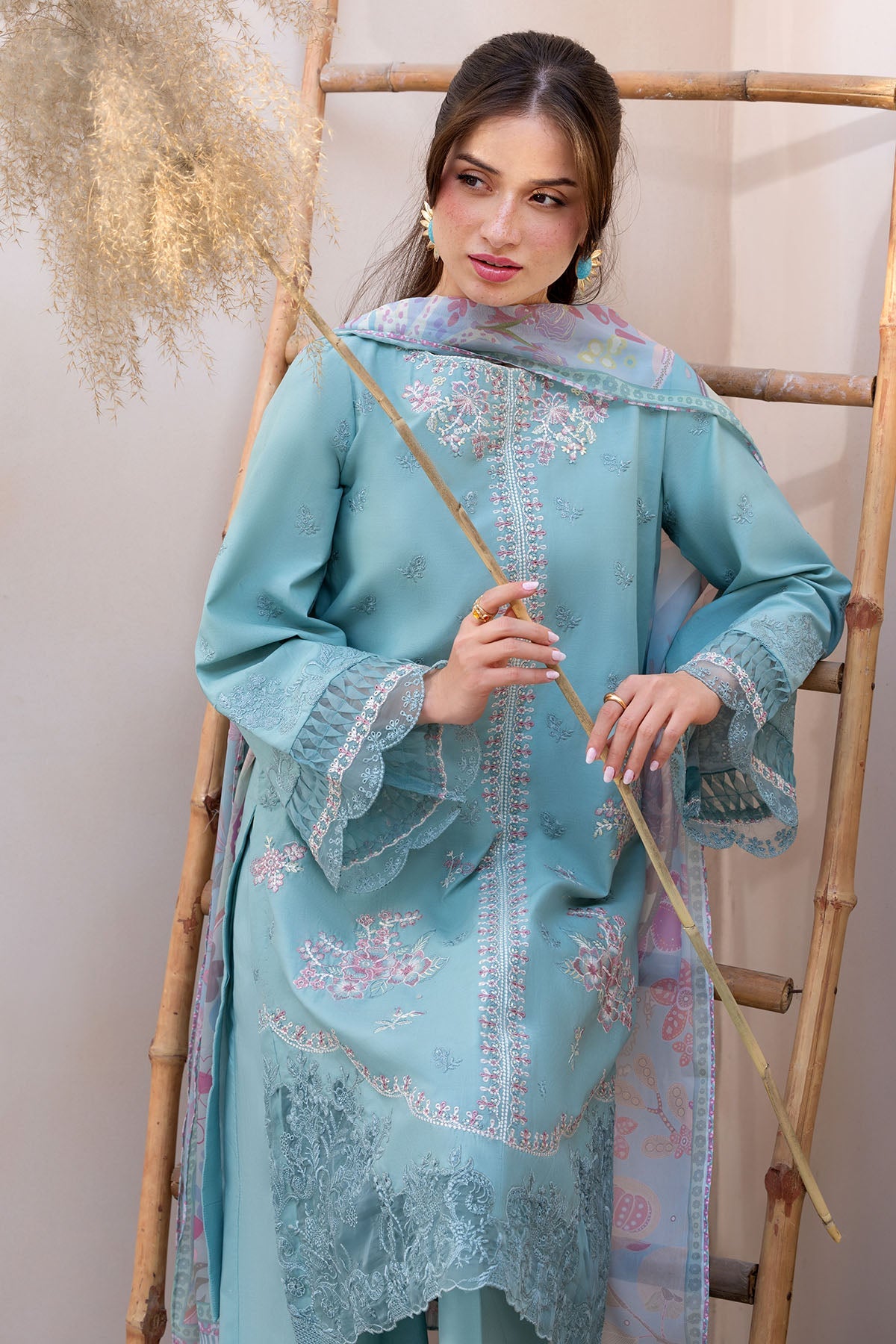 6065-ELOWYN EMBROIDERED LAWN STITCHED