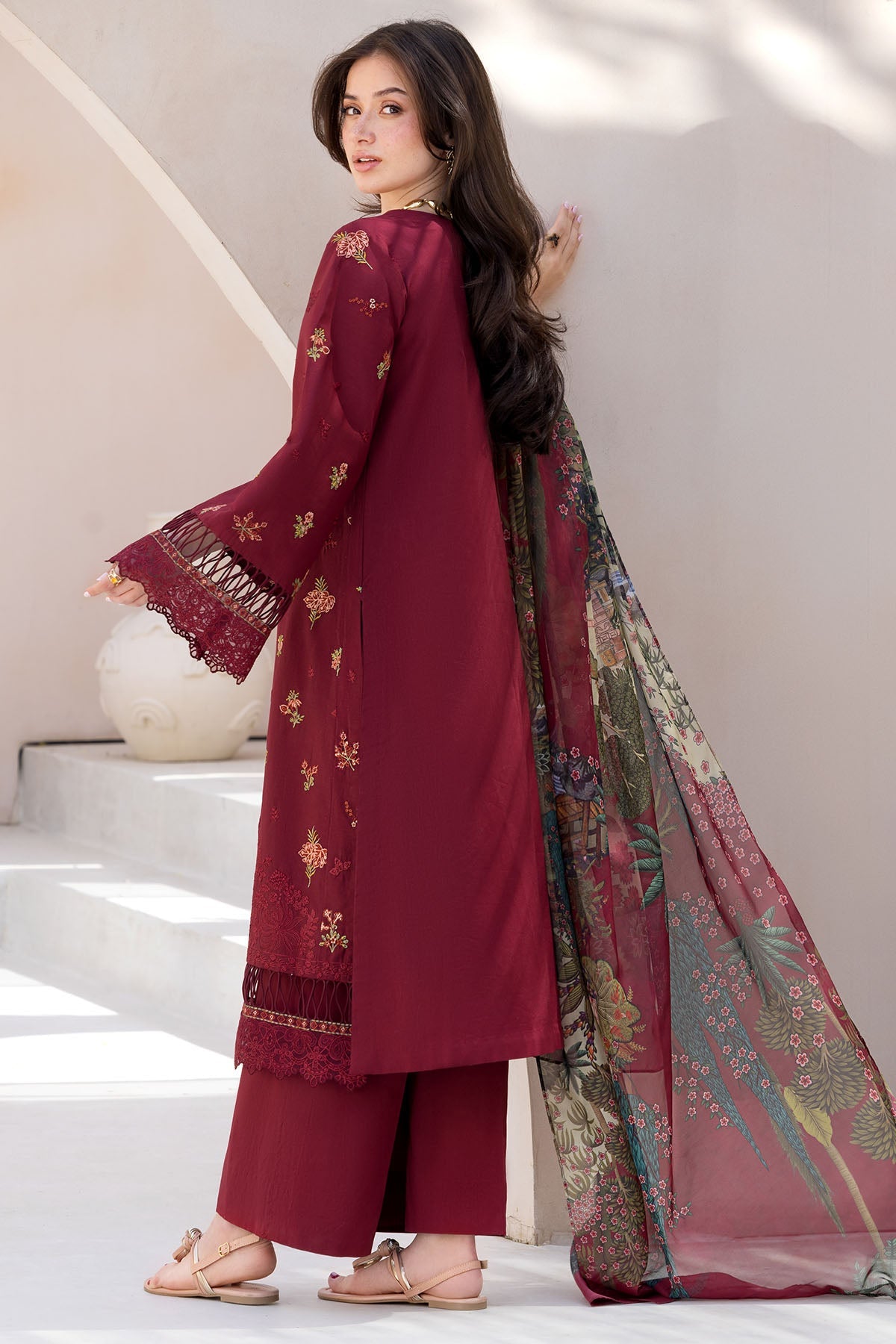 6066-CANDENCE EMBROIDERED LAWN STITCHED