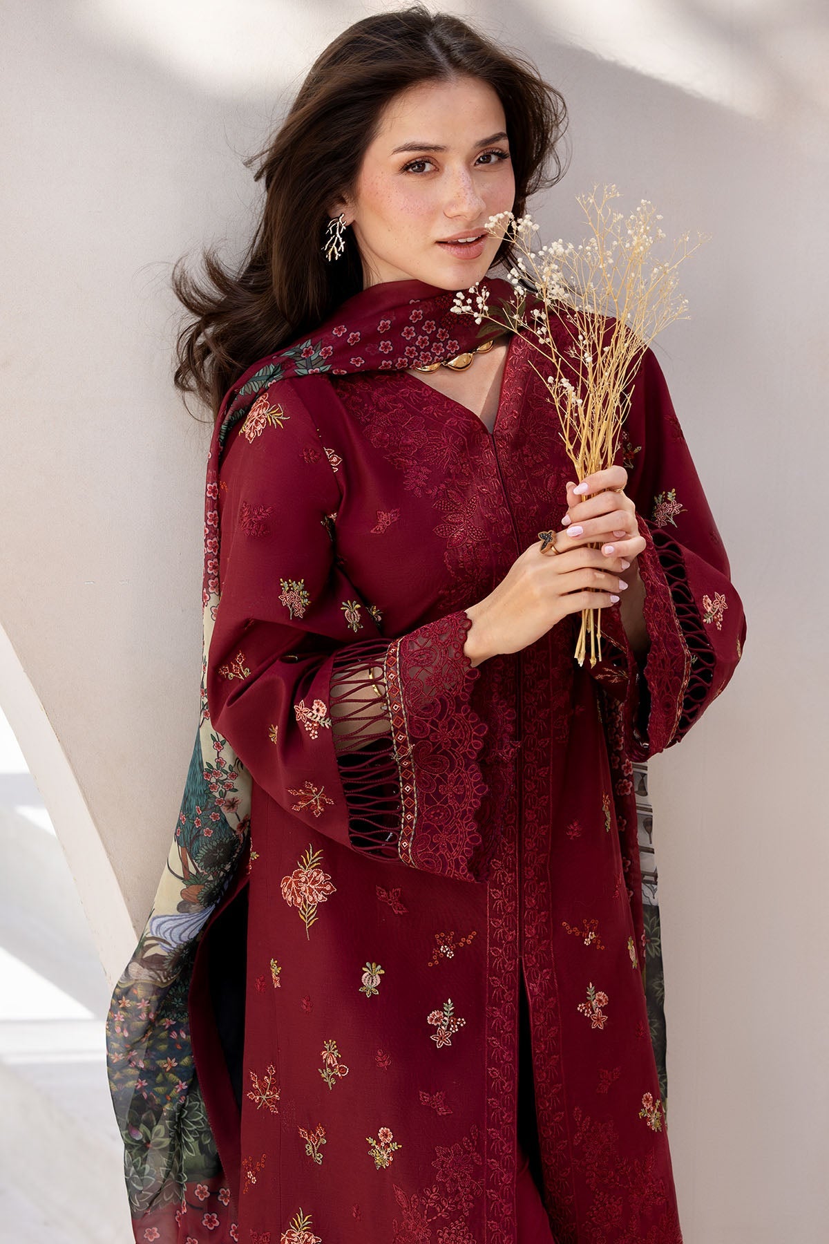 6066-CANDENCE EMBROIDERED LAWN STITCHED