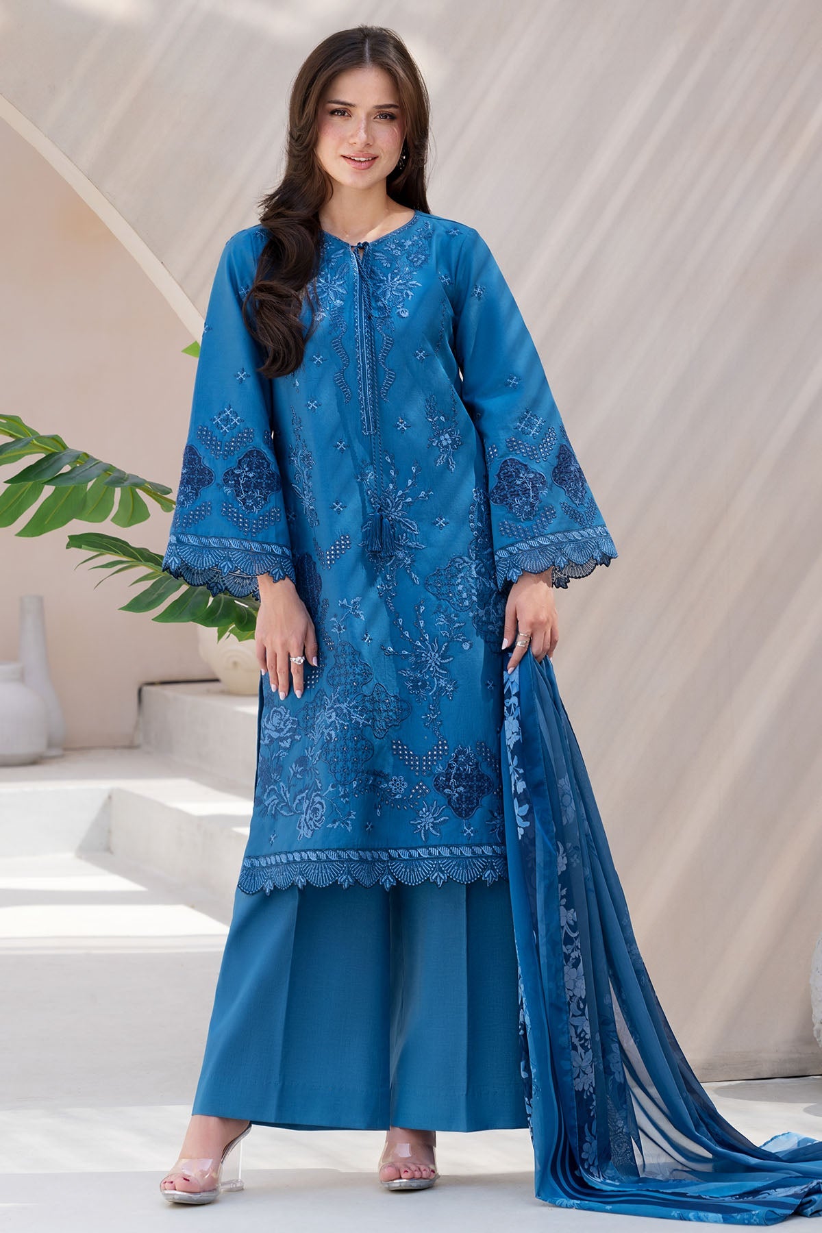 6068-FRANCES EMBROIDERED LAWN STITCHED