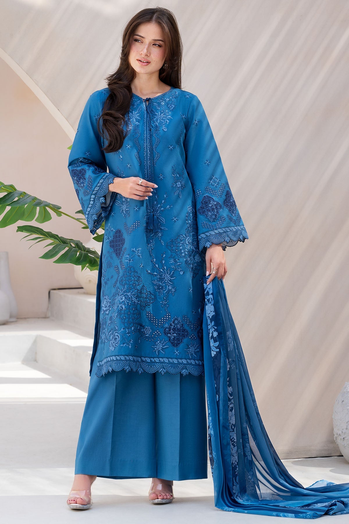 6068-FRANCES EMBROIDERED LAWN STITCHED