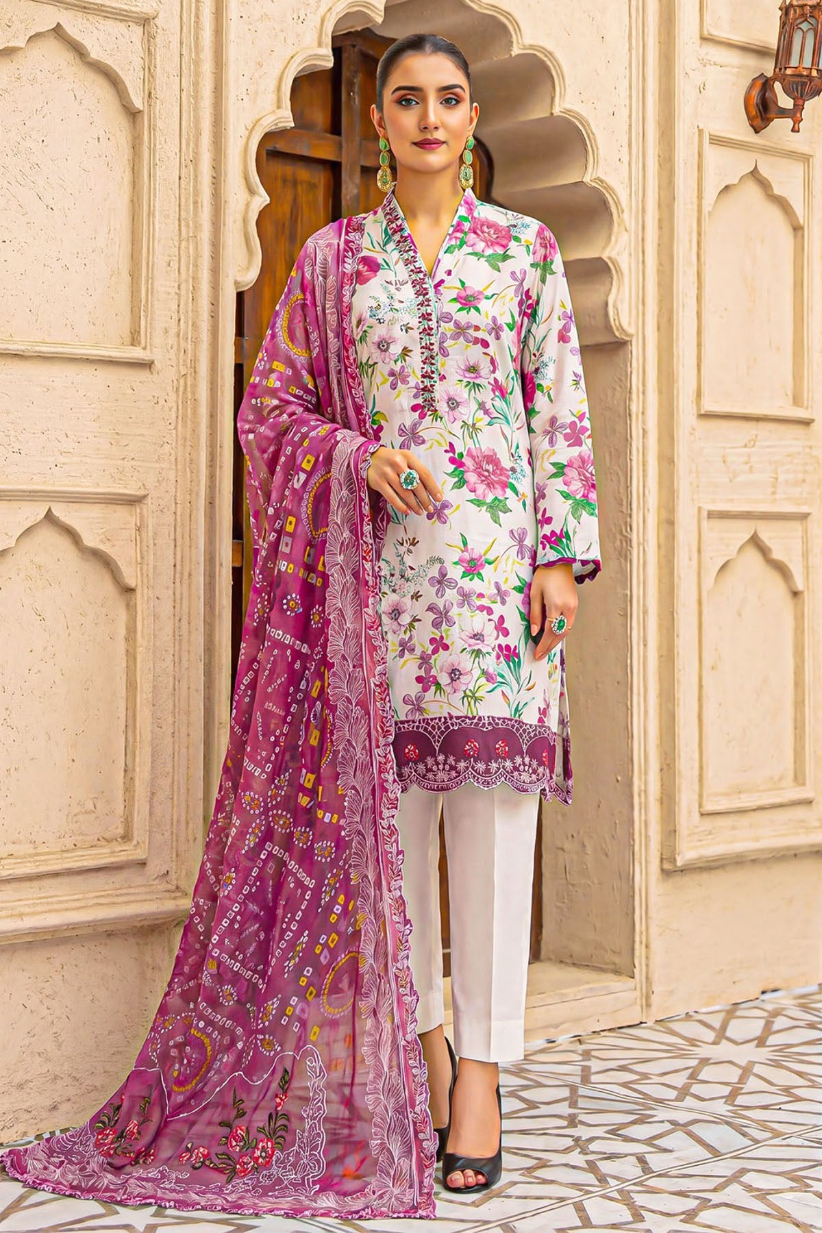 6083-INALI EMBROIDERED LAWN UNSTITCHED