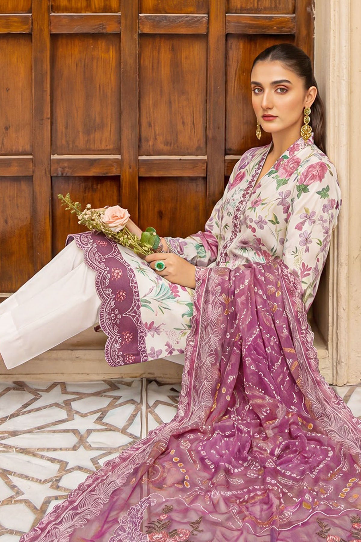 6083-INALI EMBROIDERED LAWN UNSTITCHED