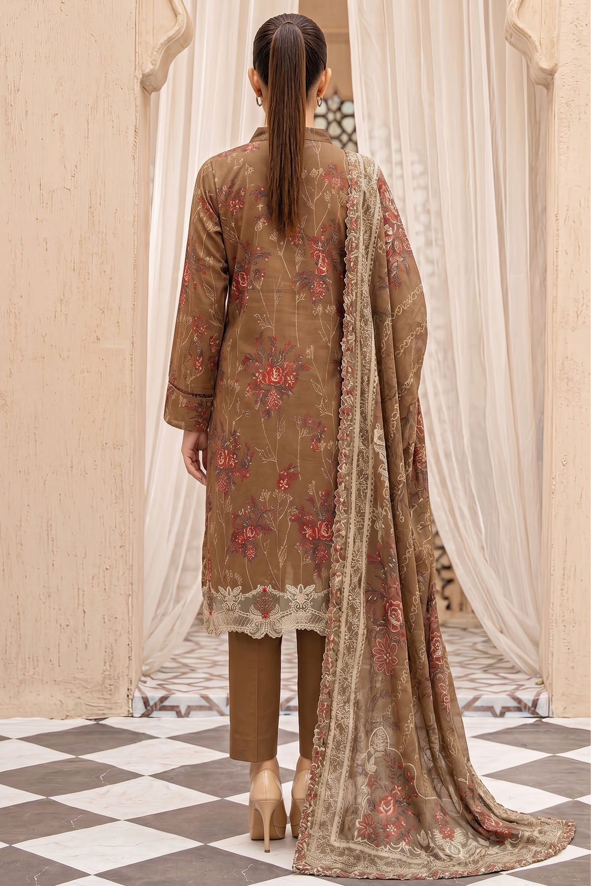 6084-DIRA EMBROIDERED LAWN UNSTITCHED