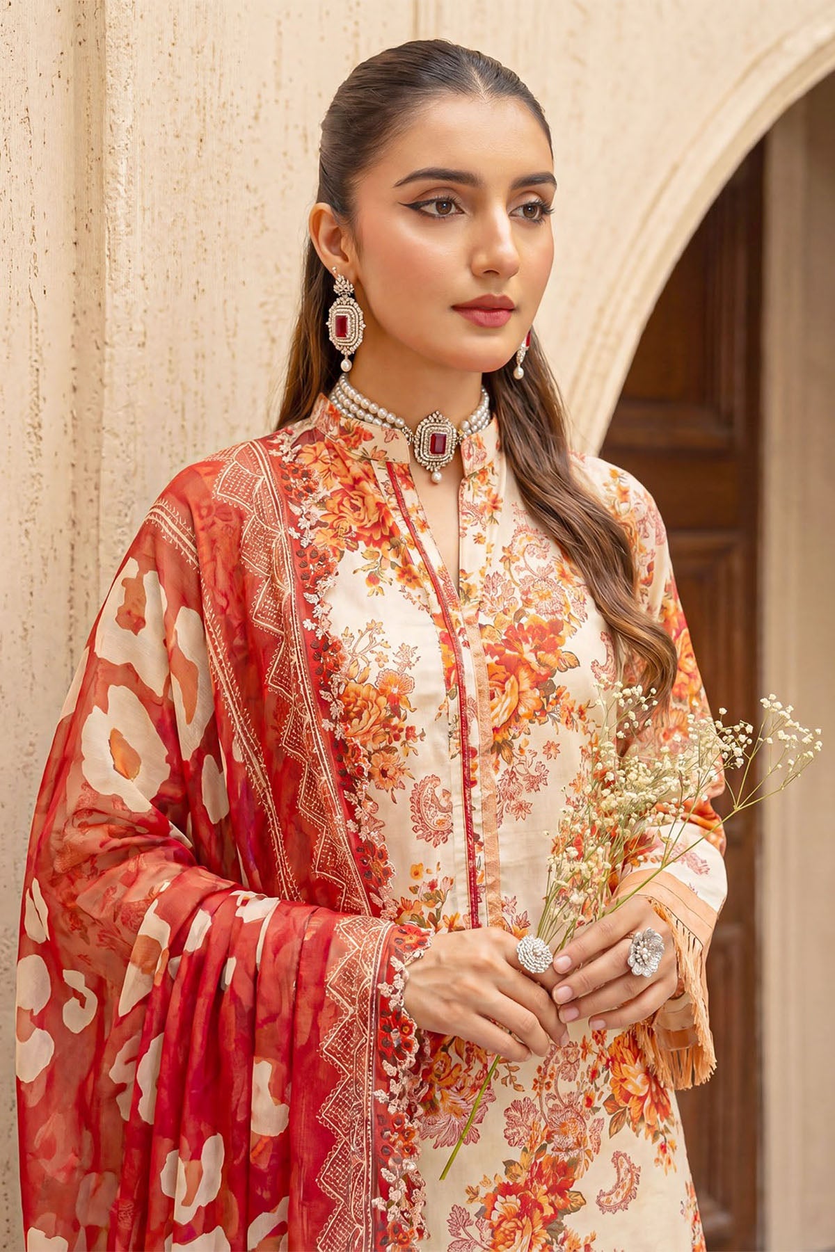 6086-TIVA EMBROIDERED LAWN UNSTITCHED