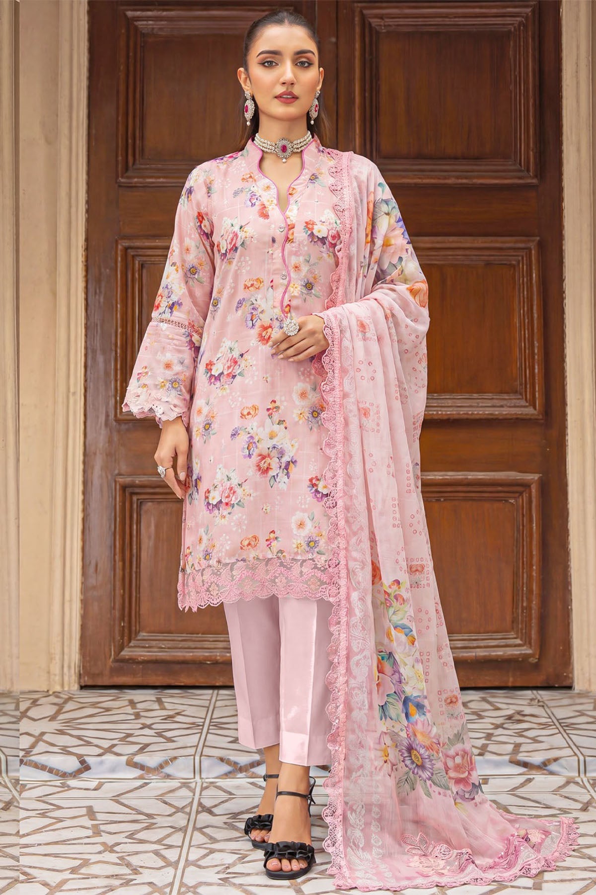 6087-SELA EMBROIDERED LAWN UNSTITCHED