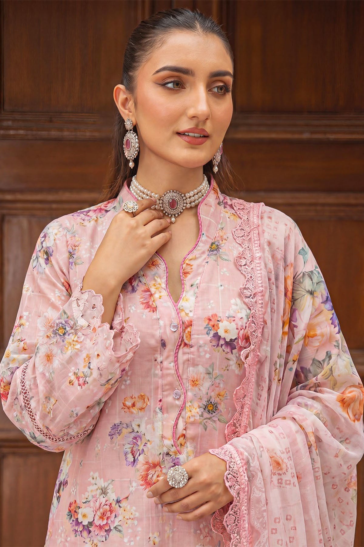 6087-SELA EMBROIDERED LAWN UNSTITCHED