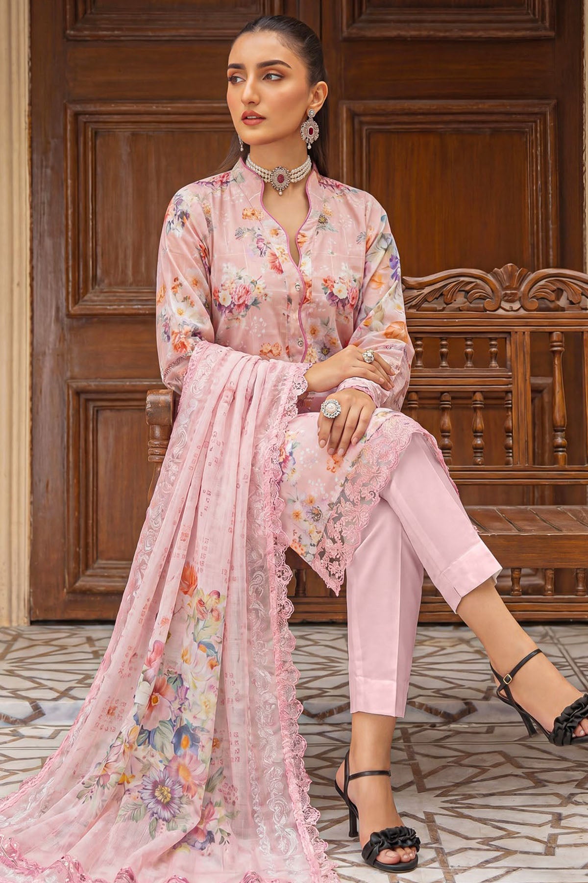 6087-SELA EMBROIDERED LAWN UNSTITCHED
