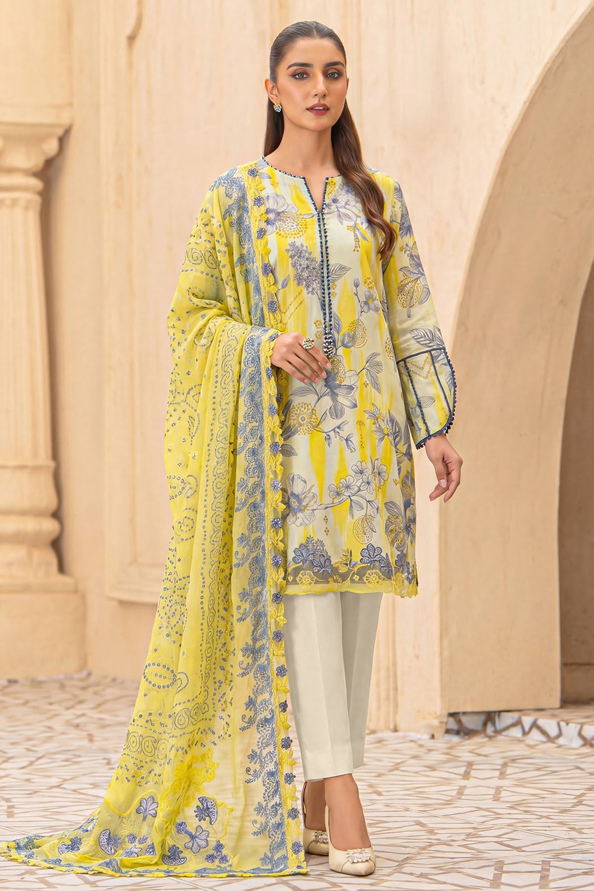 6088-NILA EMBROIDERED LAWN UNSTITCHED