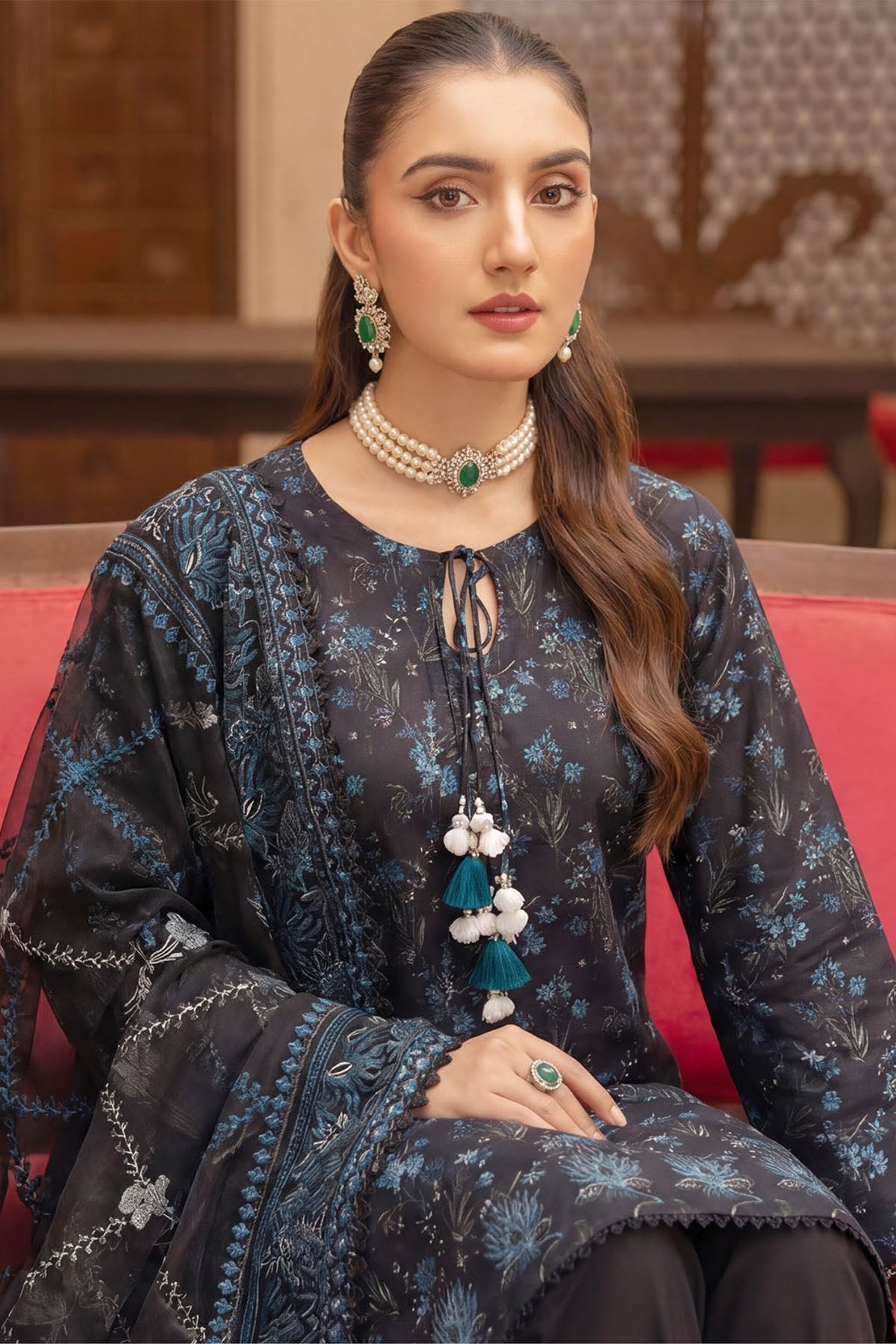 6090-AGNA EMBROIDERED LAWN UNSTITCHED