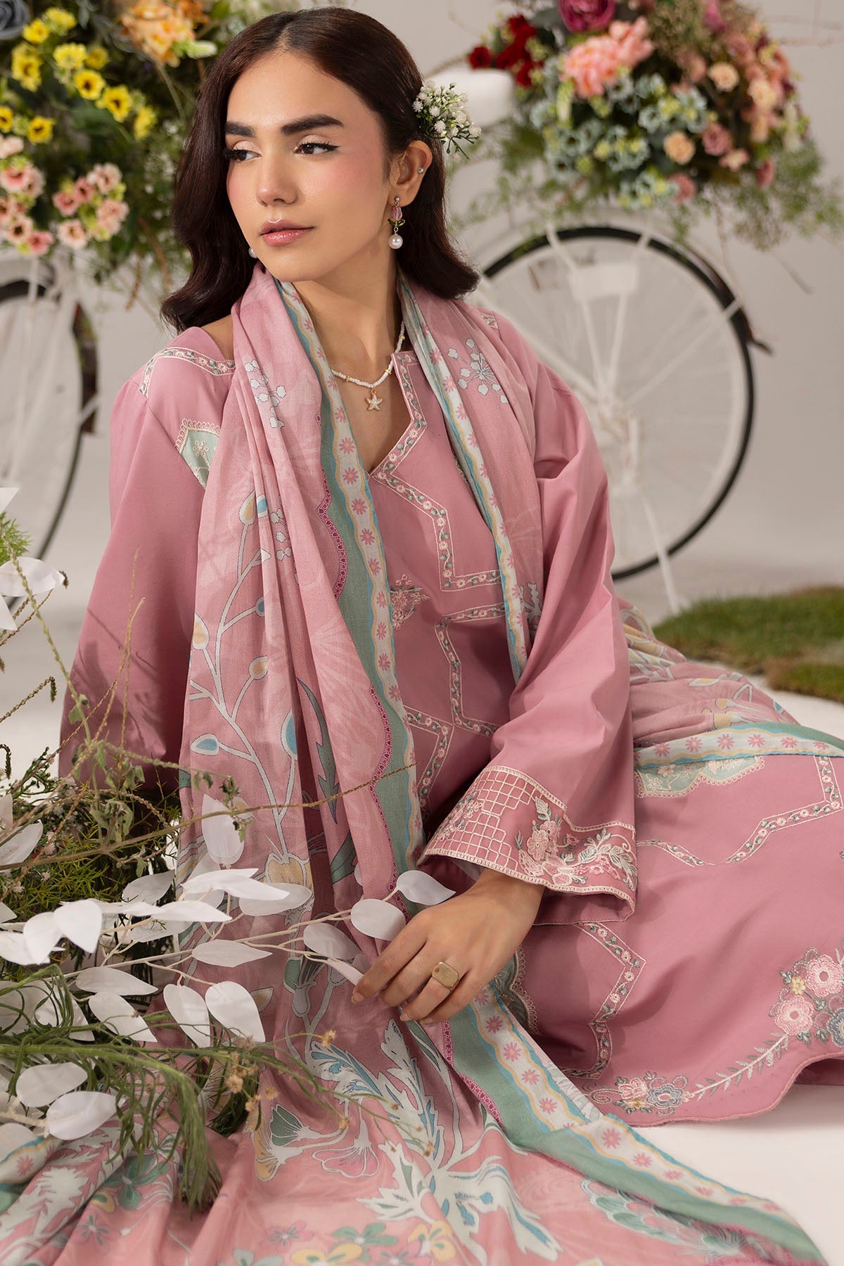 6103-PERA EMBROIDERED LAWN STITCHED