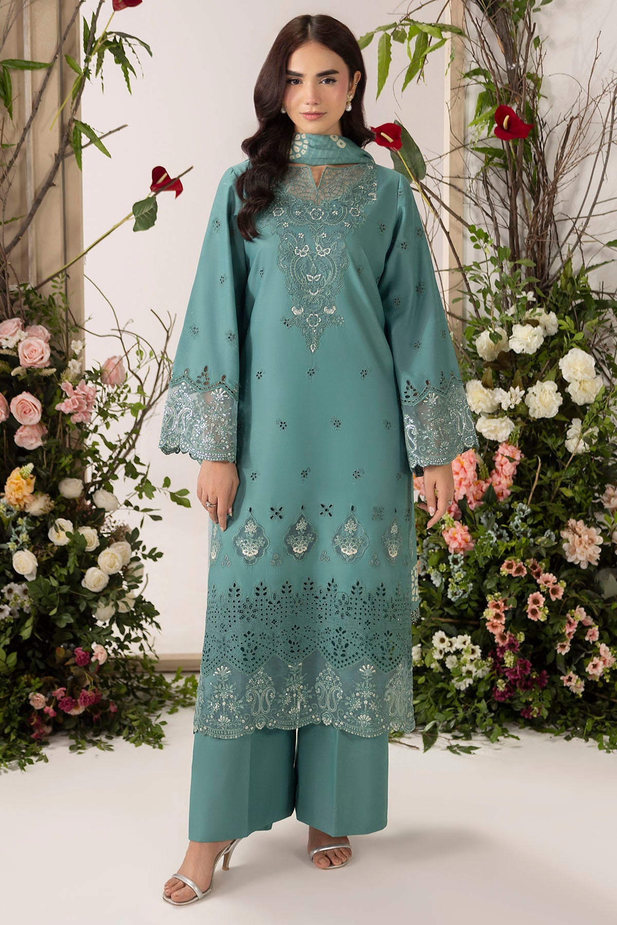 6104-CILIEGIA EMBROIDERED LAWN STITCHED