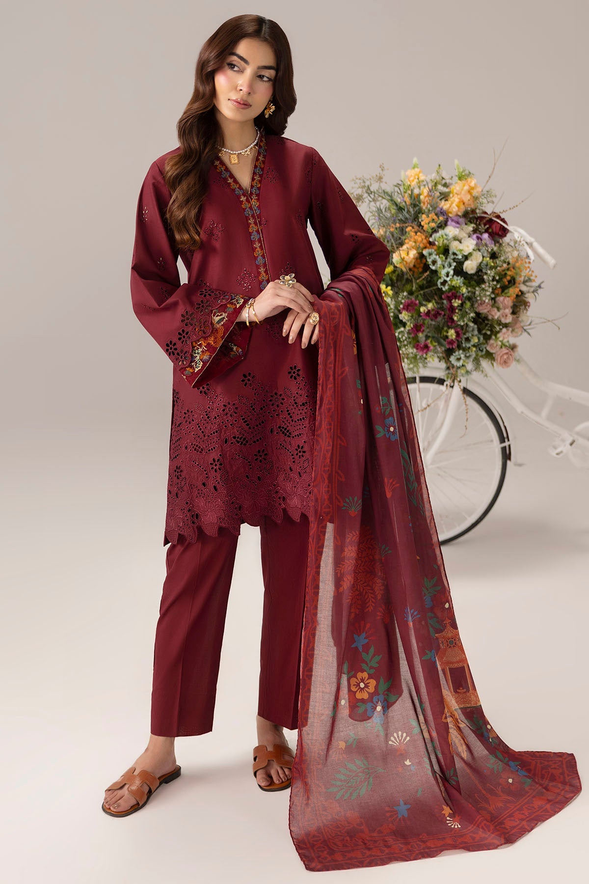6105-ALBICOCCA EMBROIDERED LAWN UNSTITCHED