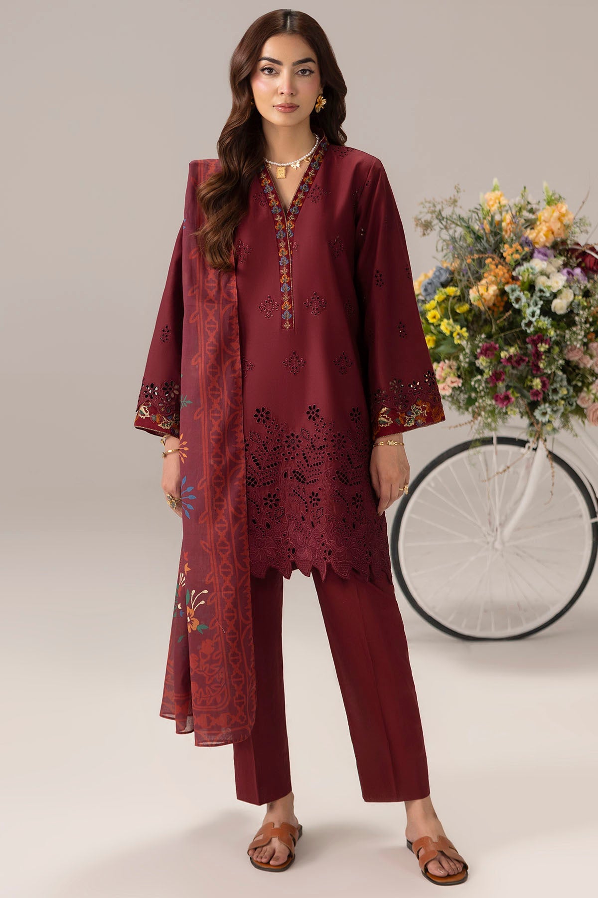 6105-ALBICOCCA EMBROIDERED LAWN UNSTITCHED
