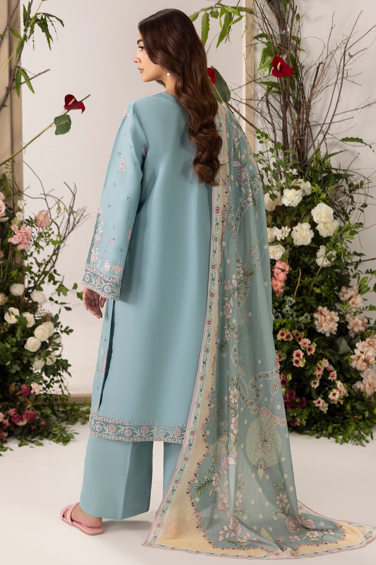 6107-NESPOLA EMBROIDERED LAWN STITCHED