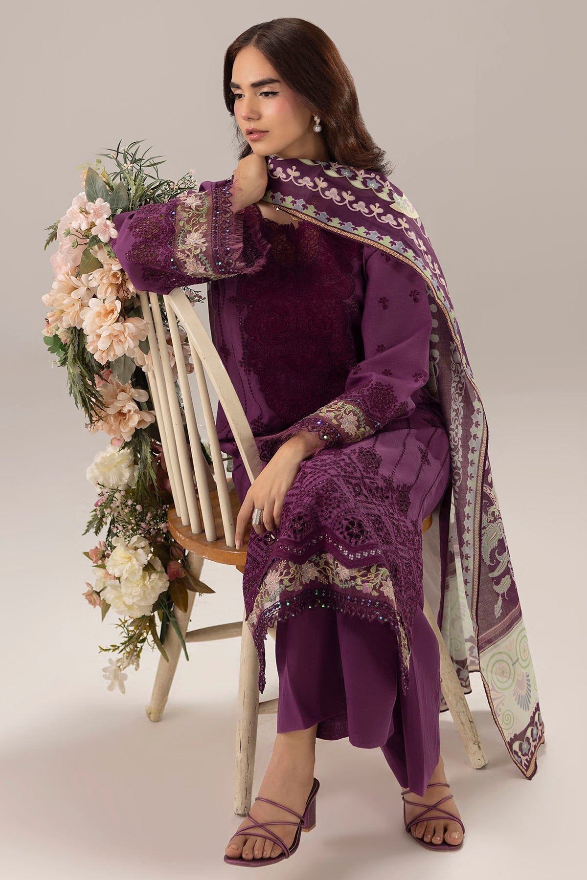 6108-MULBURRY EMBROIDERED LAWN UNSTITCHED