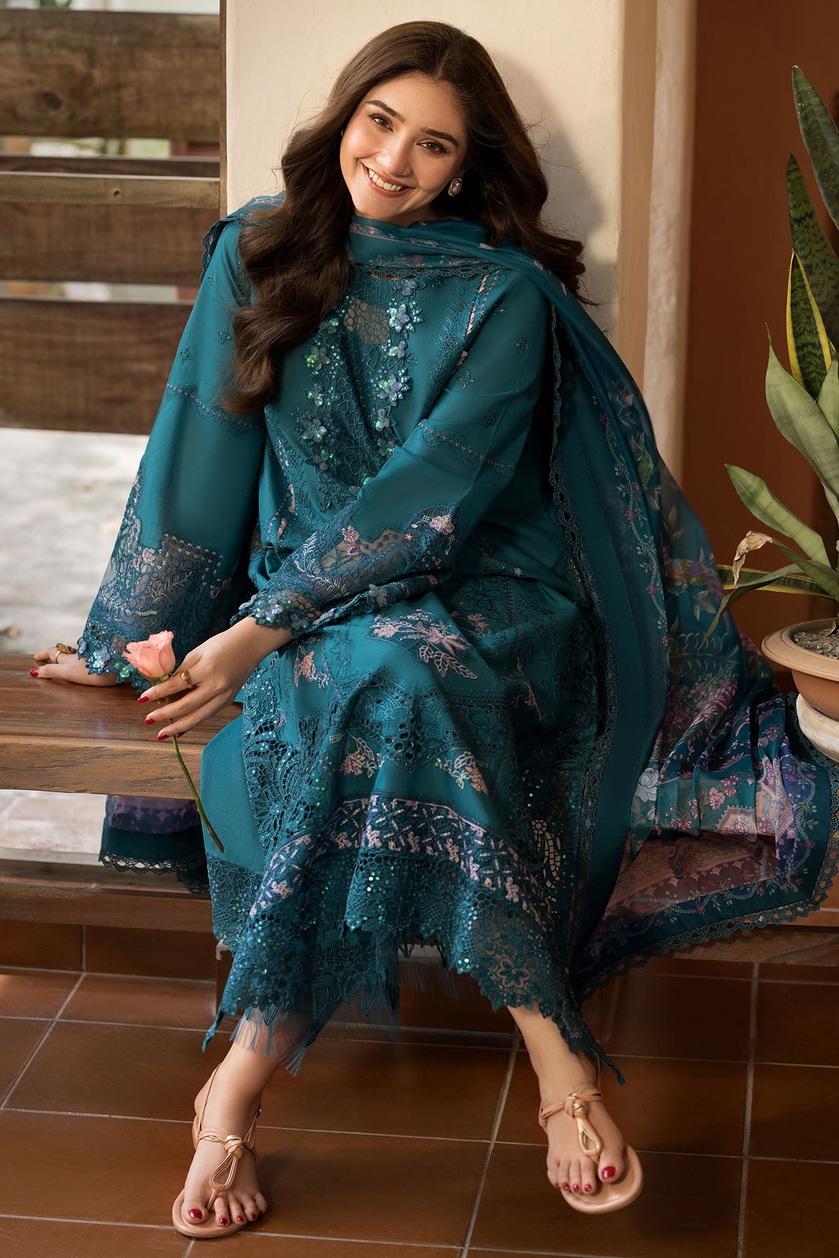 6113-CALABRIA EMBROIDERED LAWN UNSTITCHED