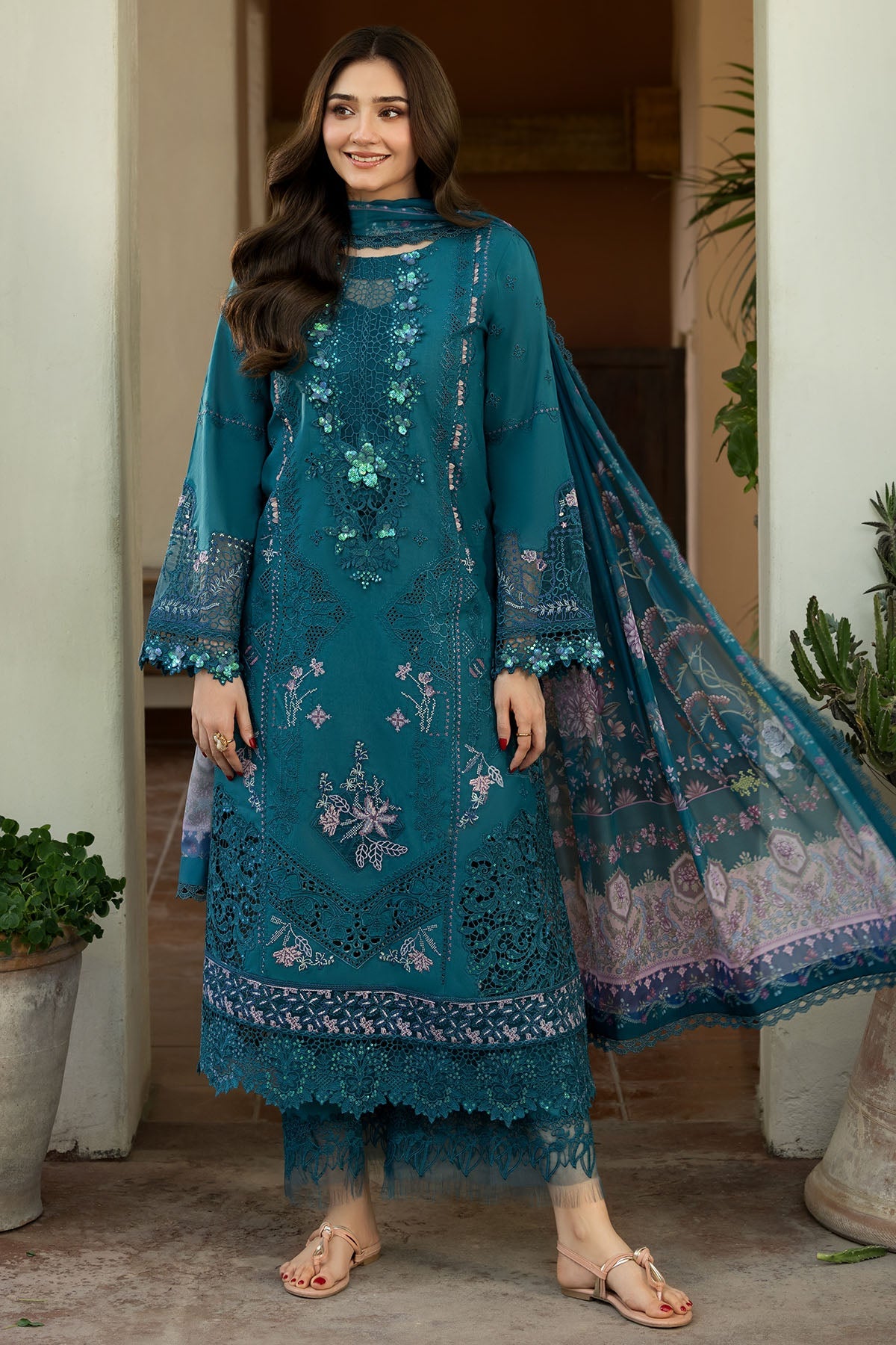 6113-CALABRIA EMBROIDERED LAWN UNSTITCHED