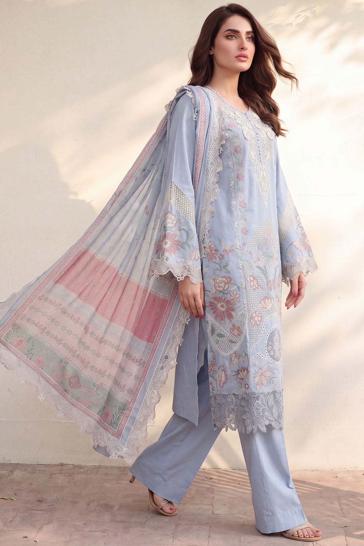 6114-EMILAI EMBROIDERED LAWN UNSTITCHED