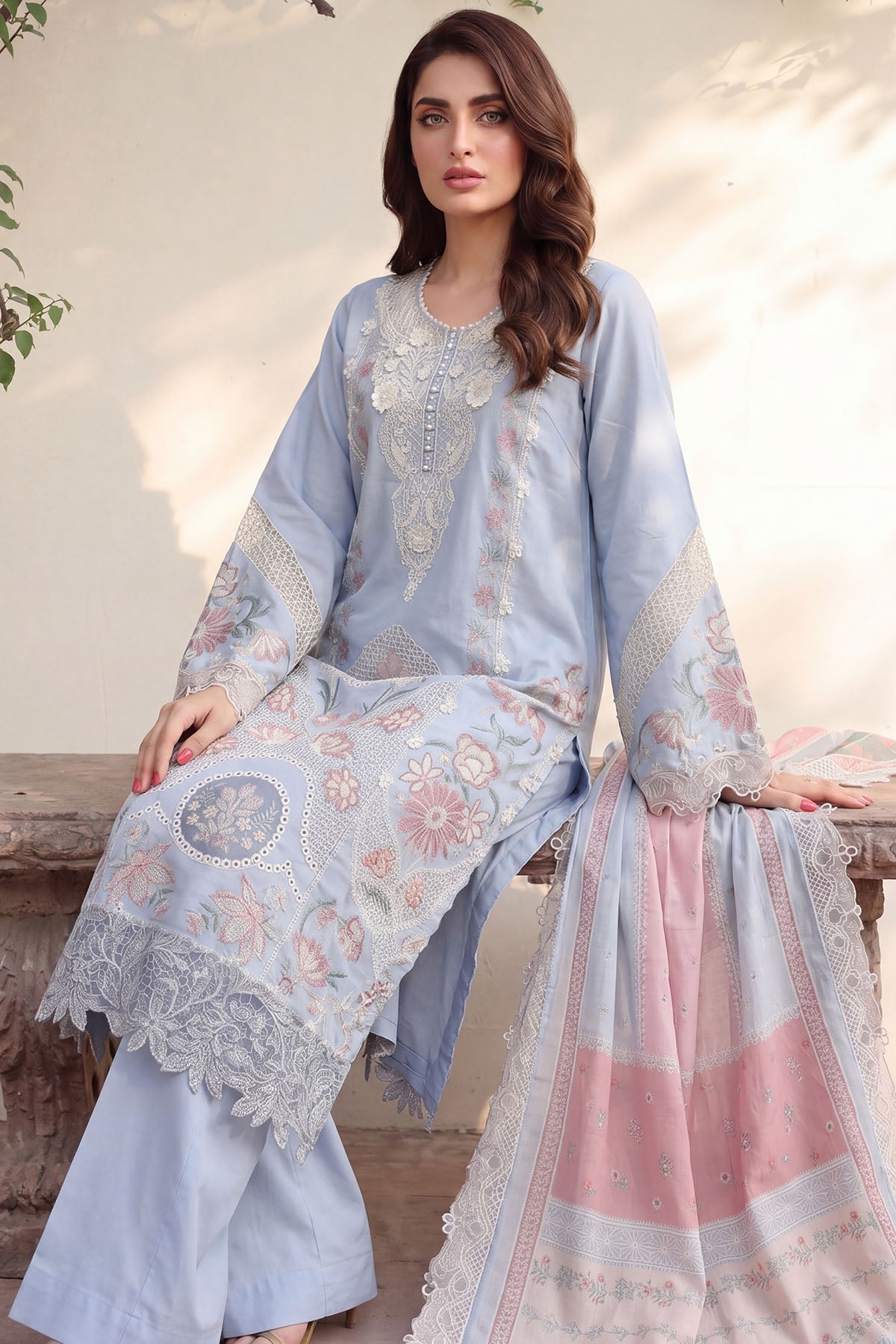 6114-EMILAI EMBROIDERED LAWN UNSTITCHED