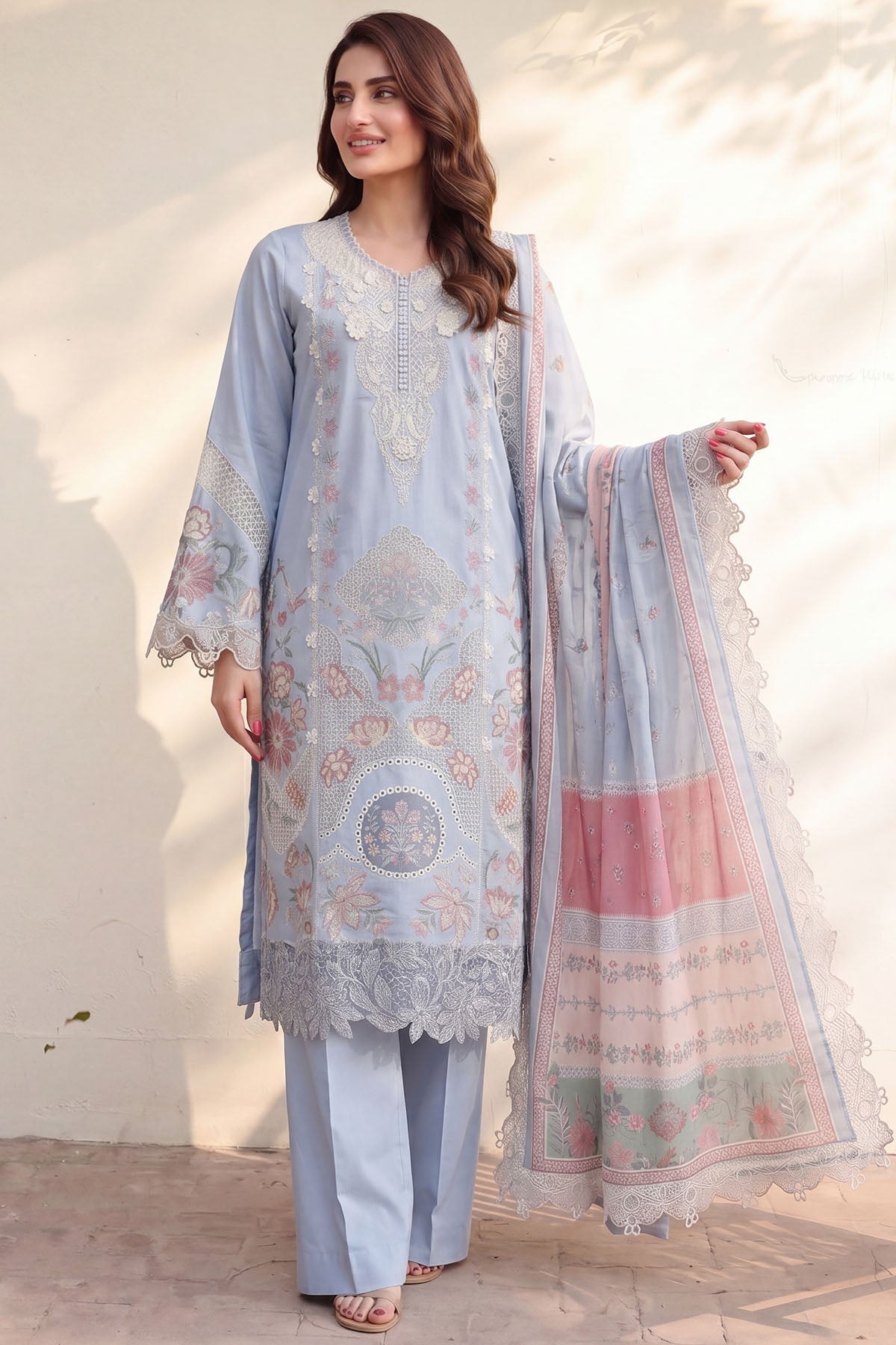 6114-EMILAI EMBROIDERED LAWN UNSTITCHED