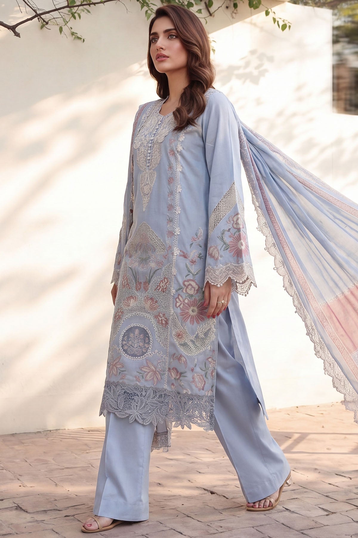6114-EMILAI EMBROIDERED LAWN UNSTITCHED