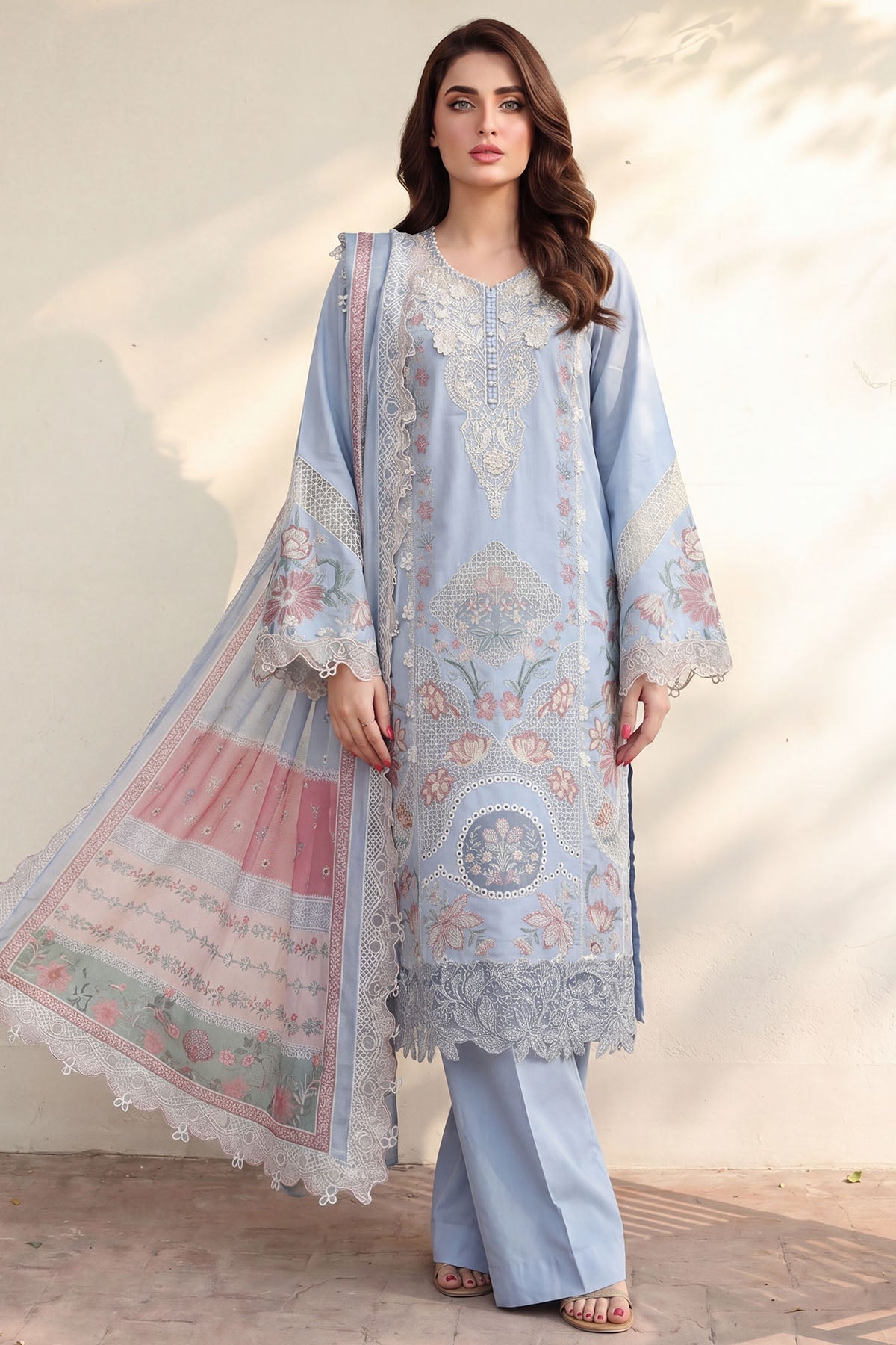 6114-EMILAI EMBROIDERED LAWN UNSTITCHED