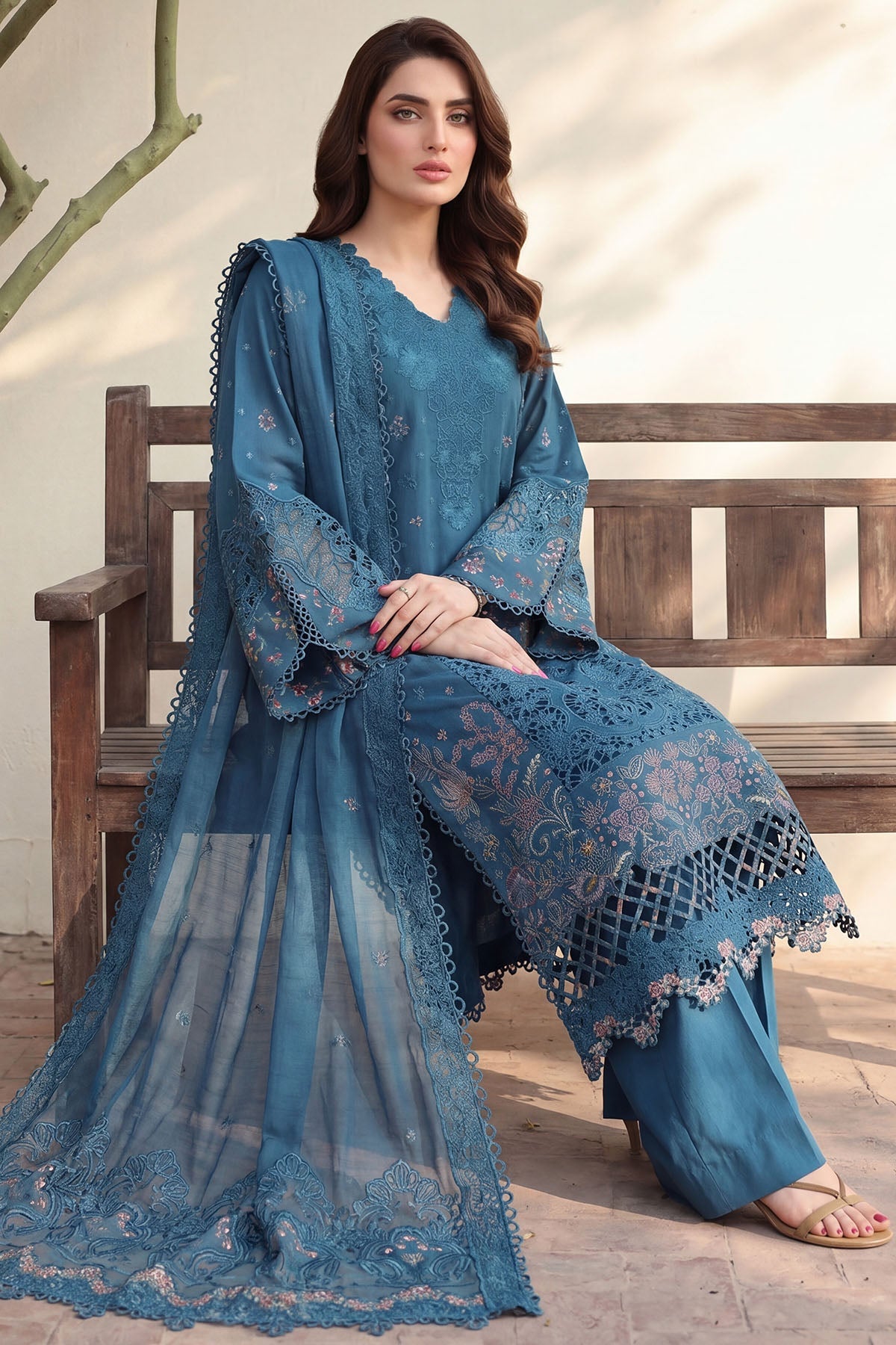 6120-VENETO EMBROIDERED LAWN UNSTITCHED