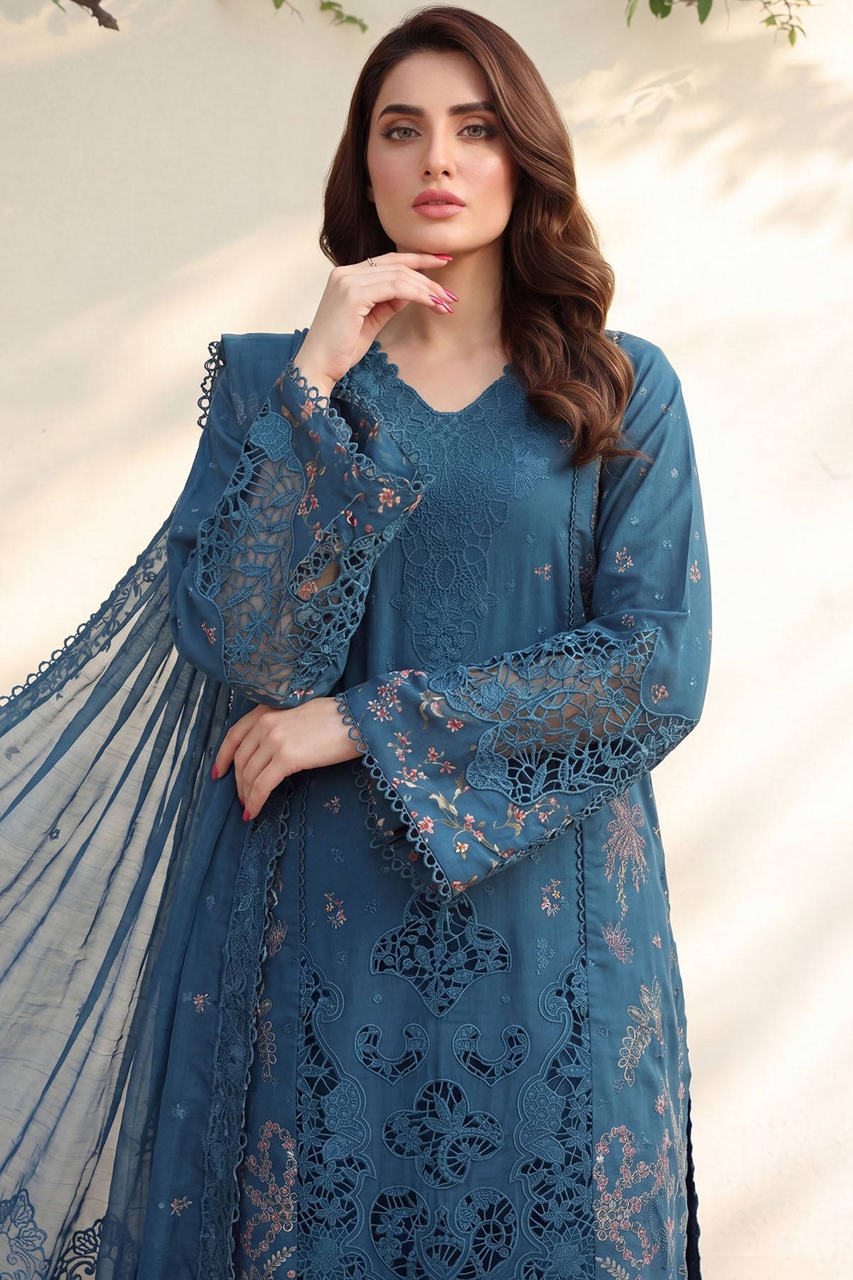6120-VENETO EMBROIDERED LAWN STITCHED