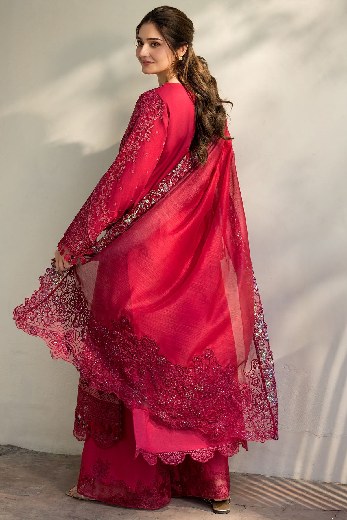 6121-UMBRIA EMBROIDERED LAWN STITCHED