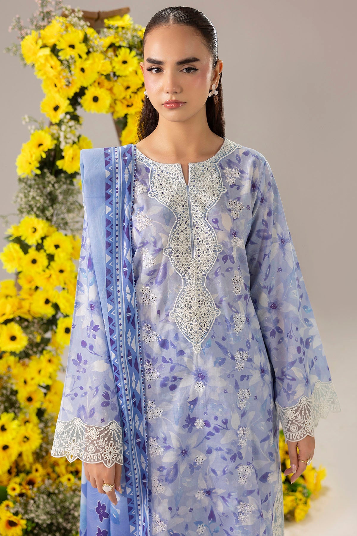 6132-EMILIA EMBROIDERED LAWN STITCHED