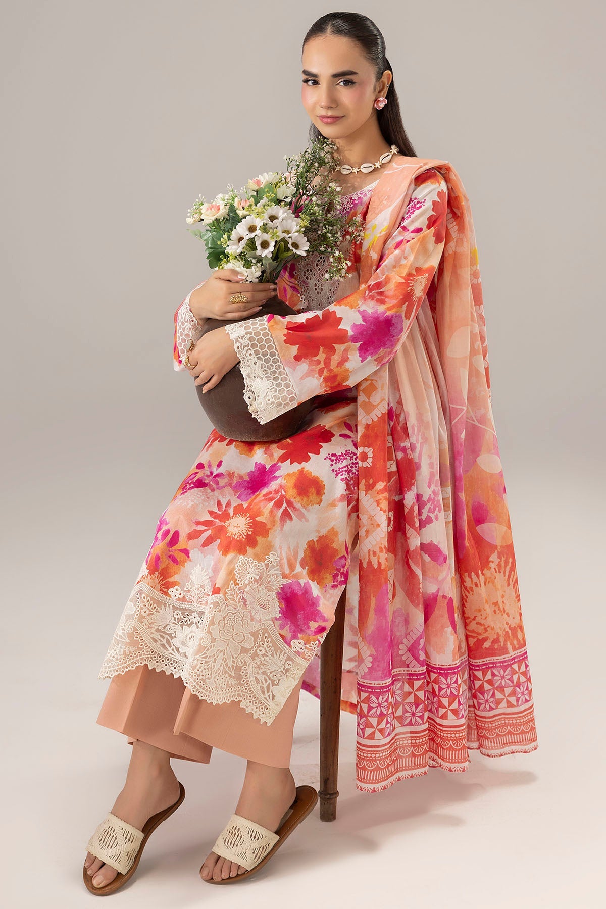 6134-FLORENCE EMBROIDERED LAWN STITCHED