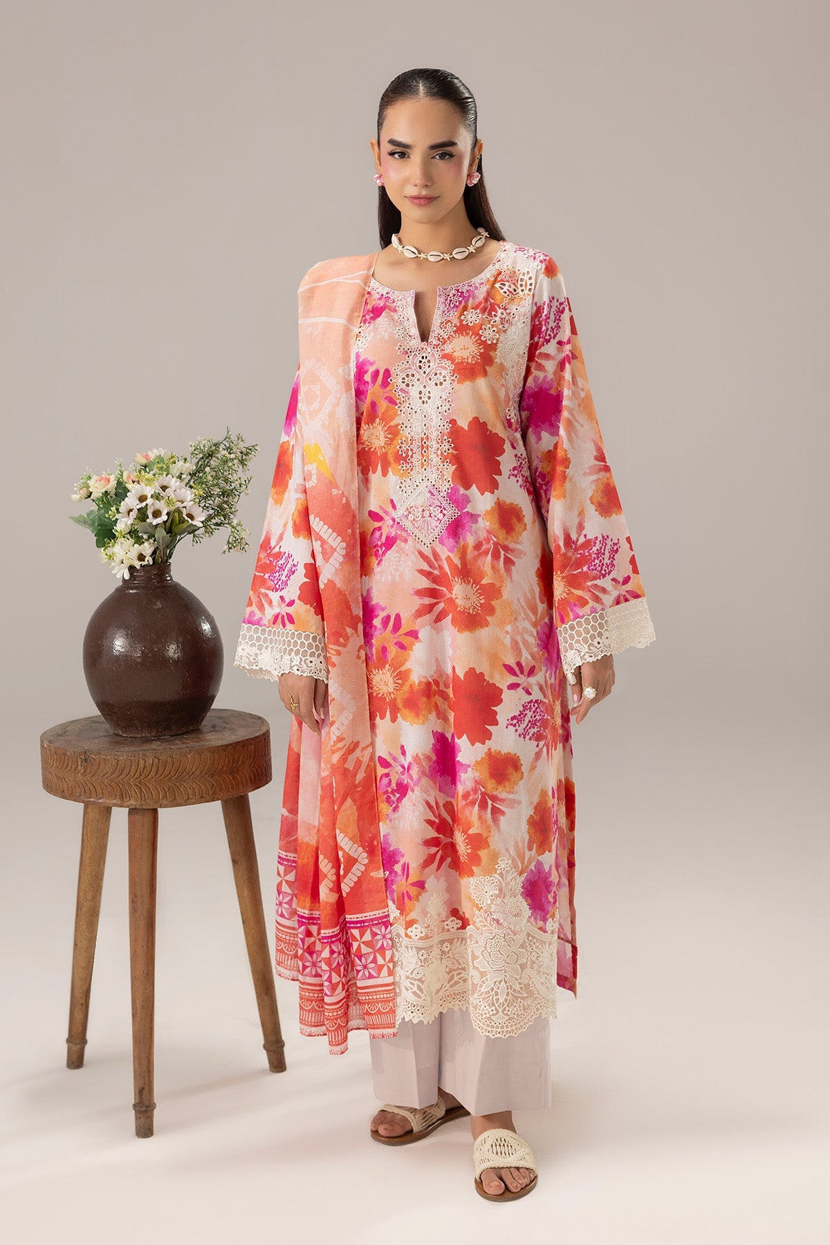 6134-FLORENCE EMBROIDERED LAWN STITCHED