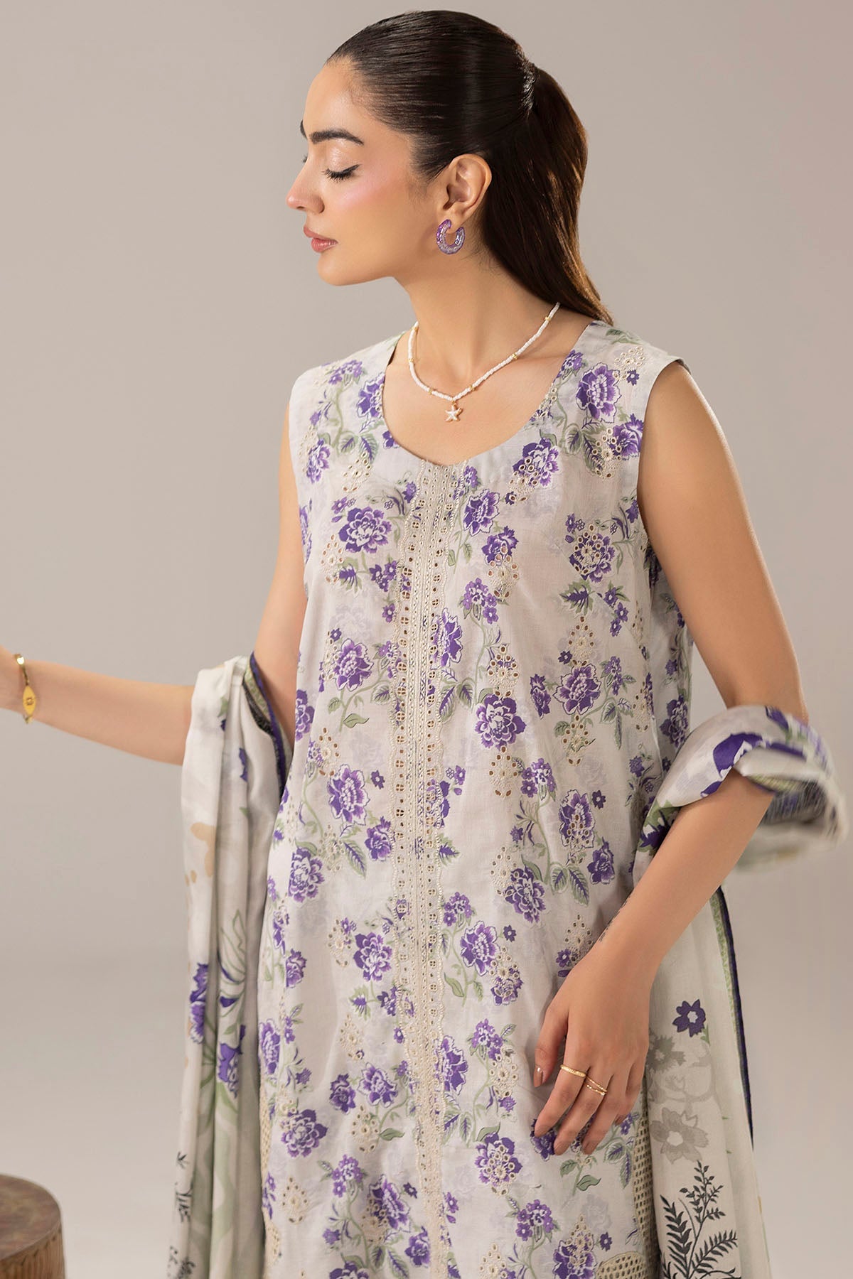6135-HAZEL EMBROIDERED LAWN UNSTITCHED